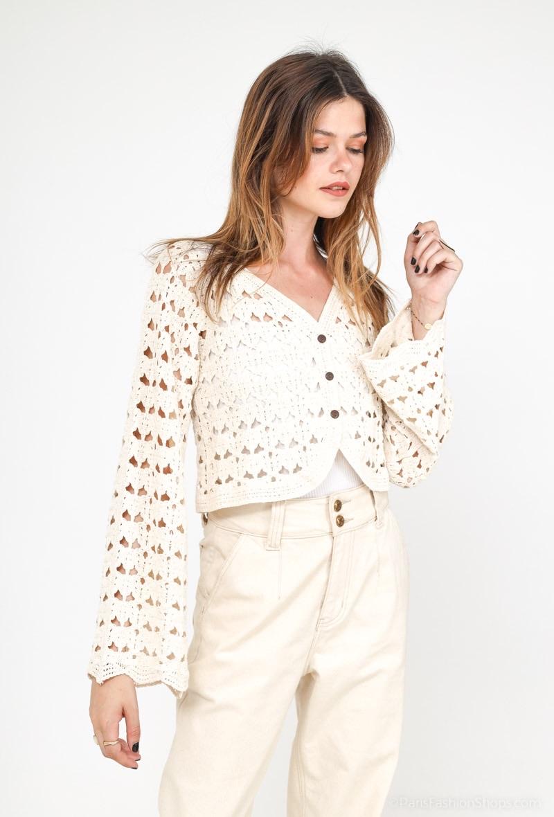 Cropped Faux leather Jacket