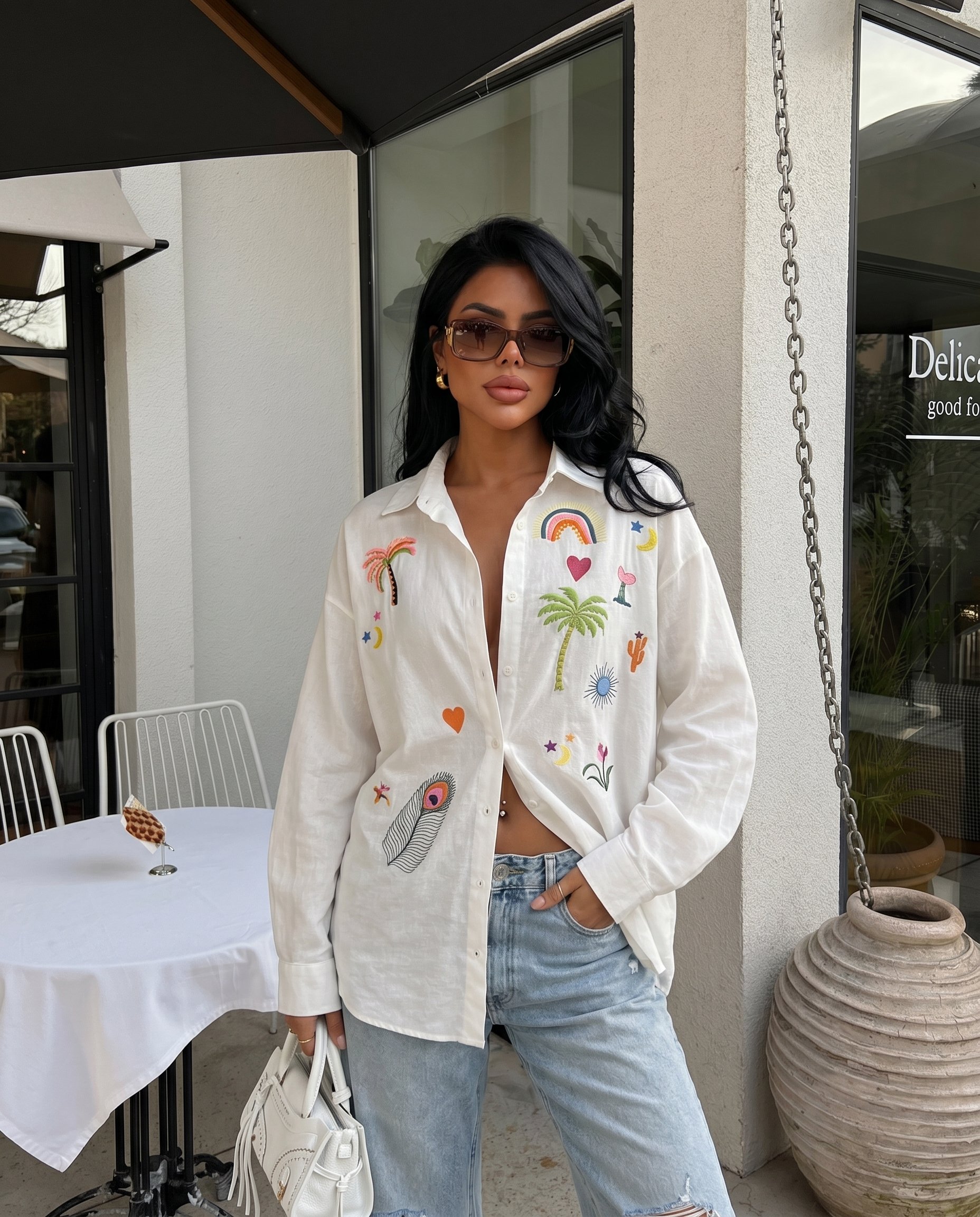 Cropped Faux leather Jacket