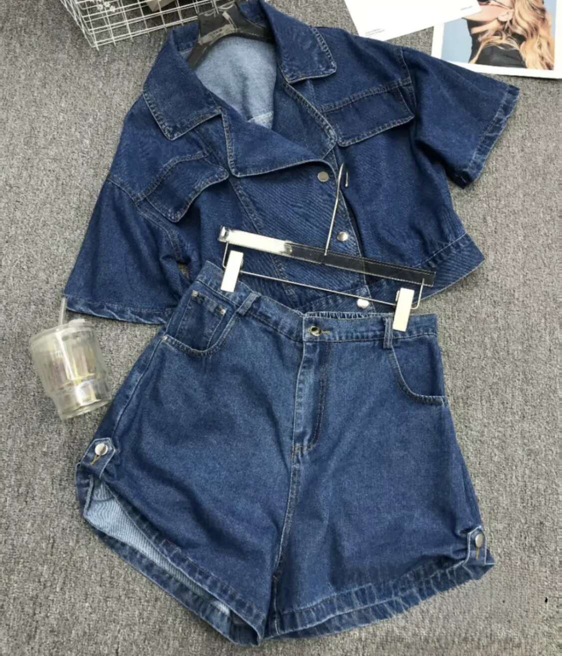 Cropped Faux leather Jacket