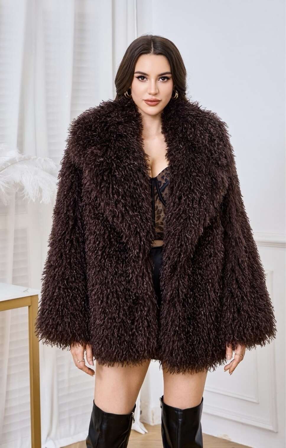 Cropped Faux leather Jacket