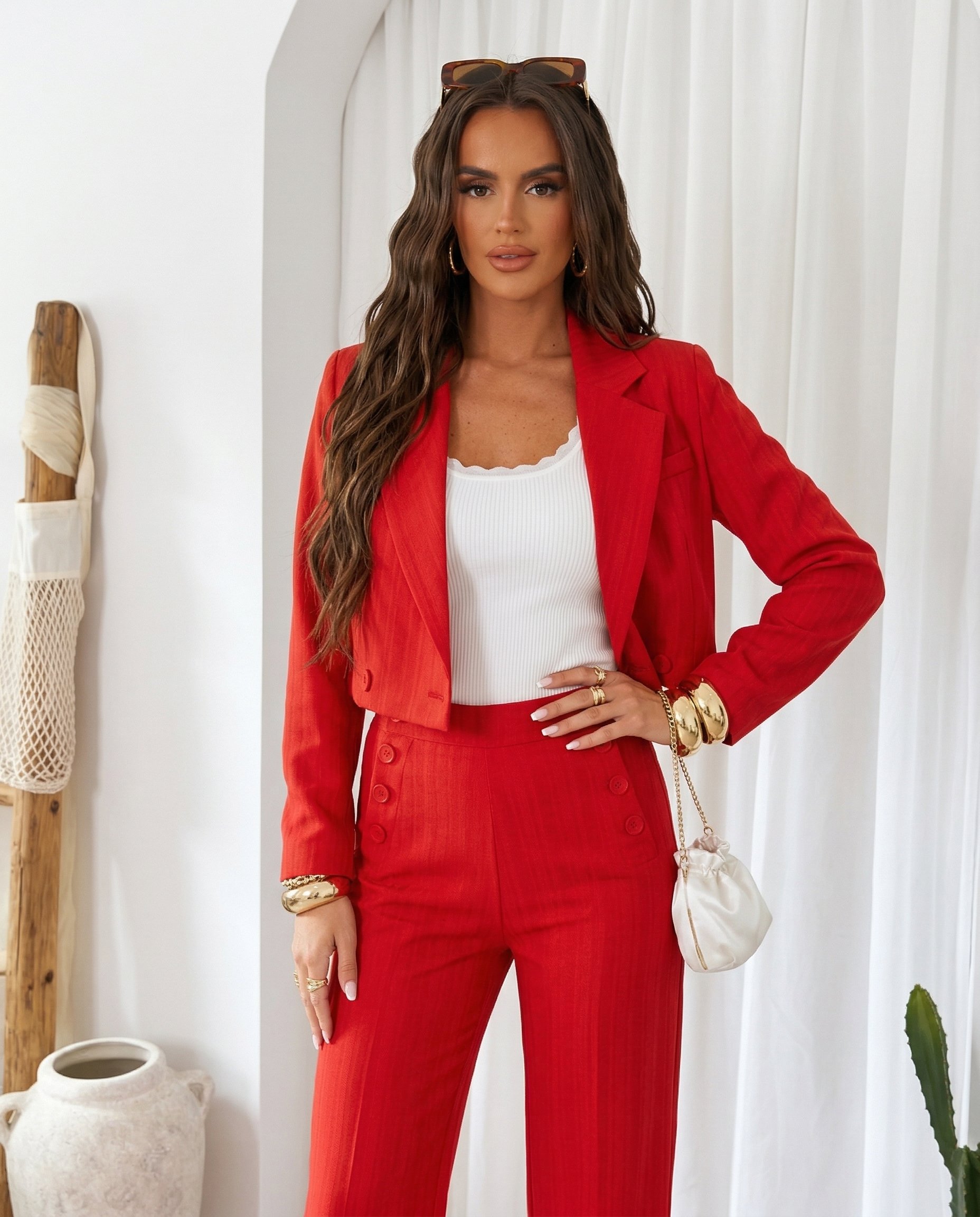 Cropped Faux leather Jacket