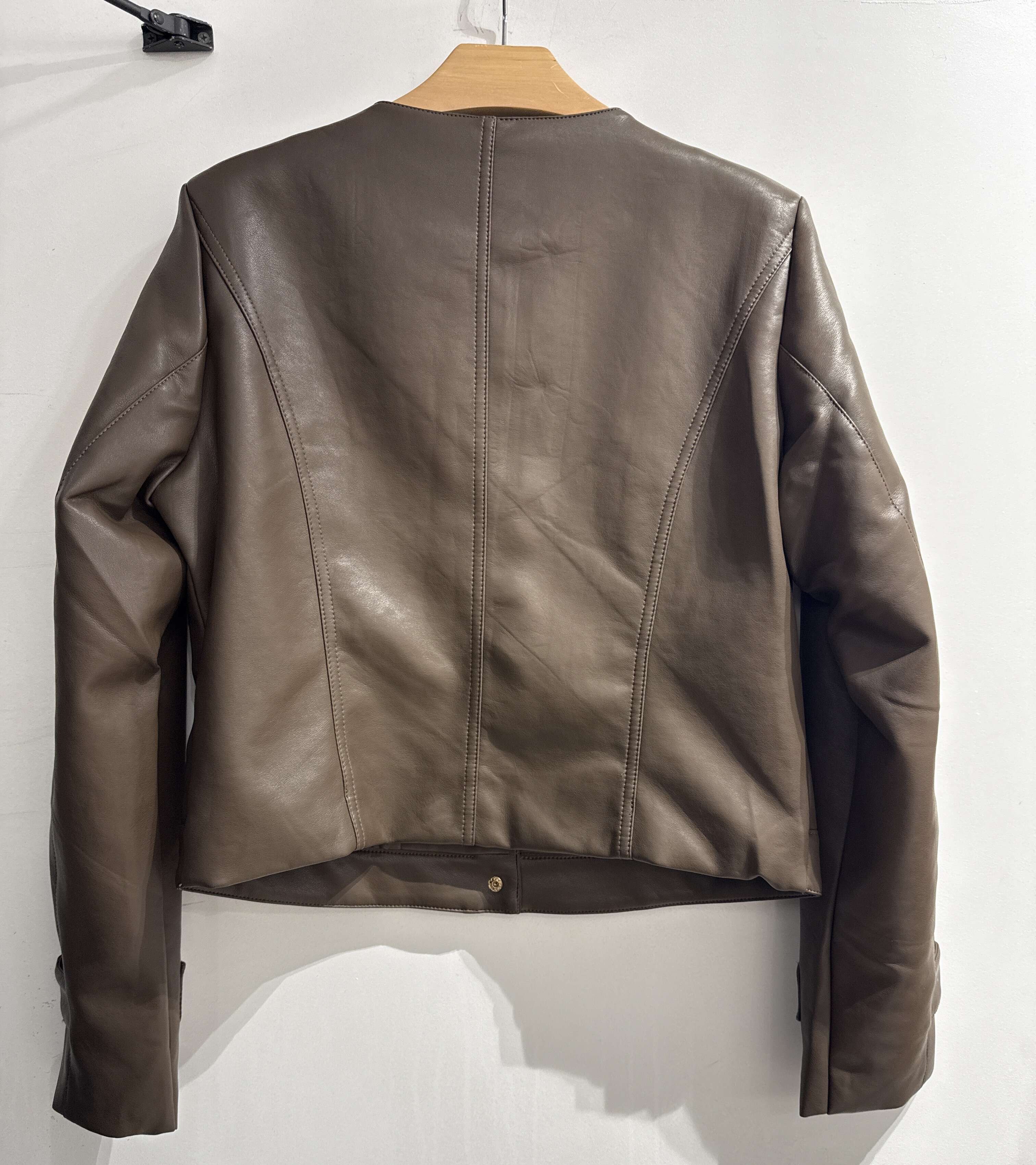 Cropped Faux leather Jacket
