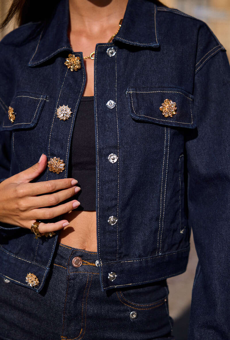 Cropped Faux leather Jacket