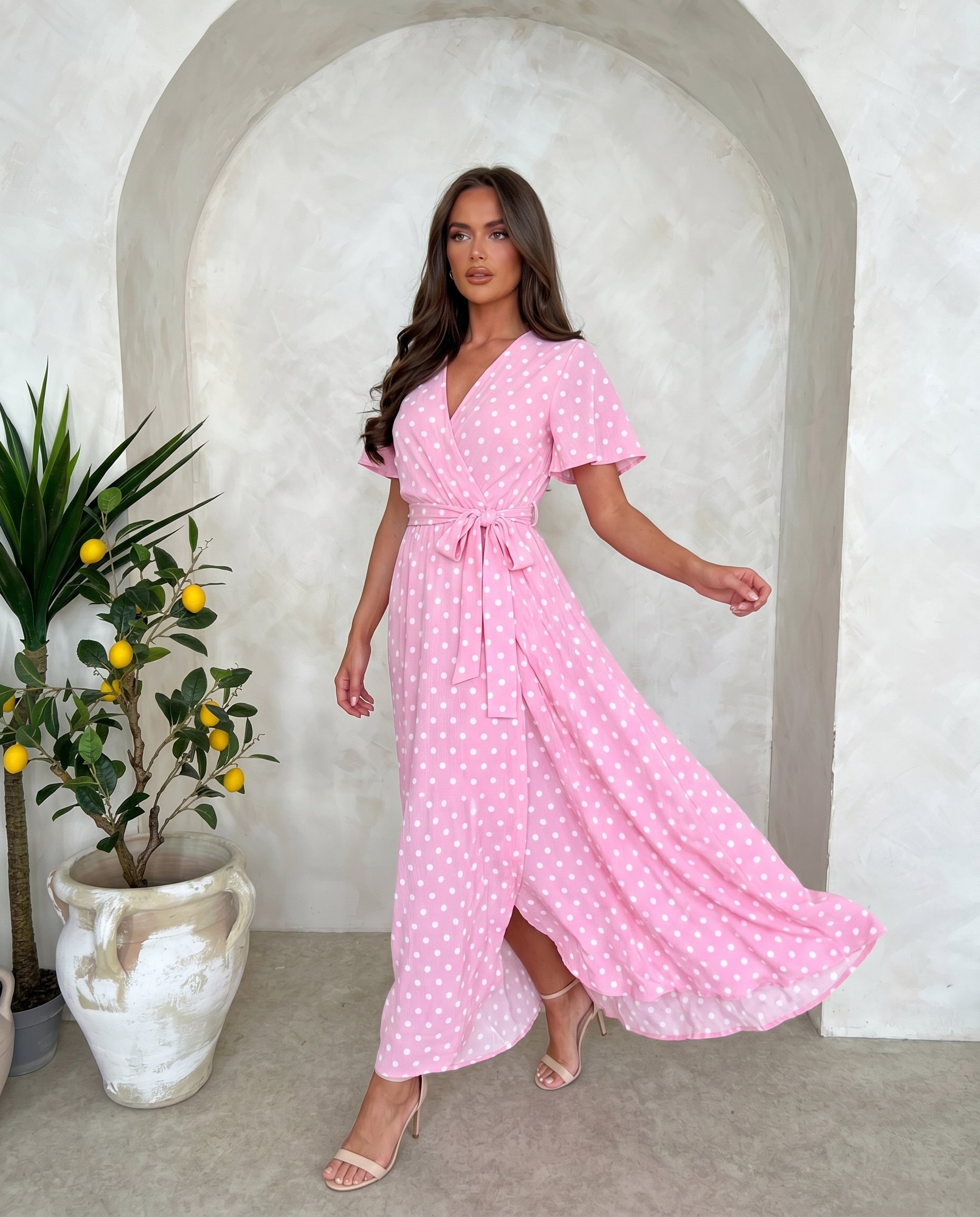 Sukienka DOTS EDITION Miss Sara Sleeves - 3