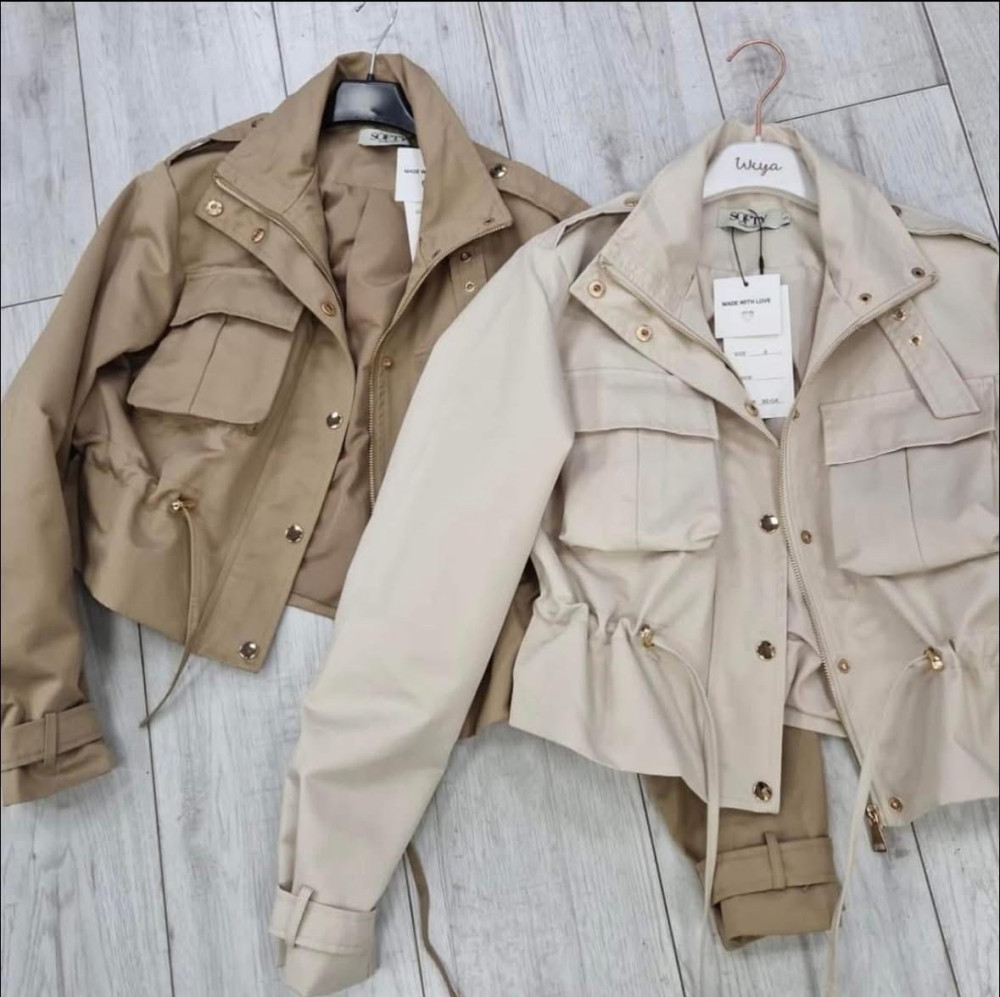 Cropped Faux leather Jacket