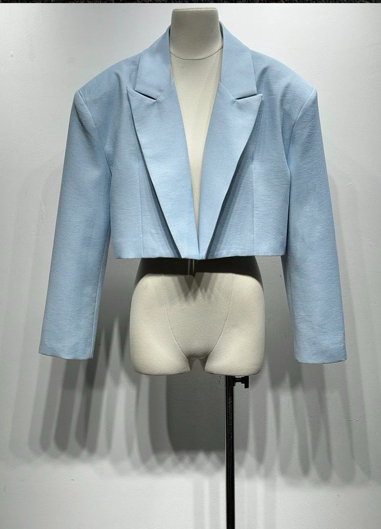 Cropped Faux leather Jacket