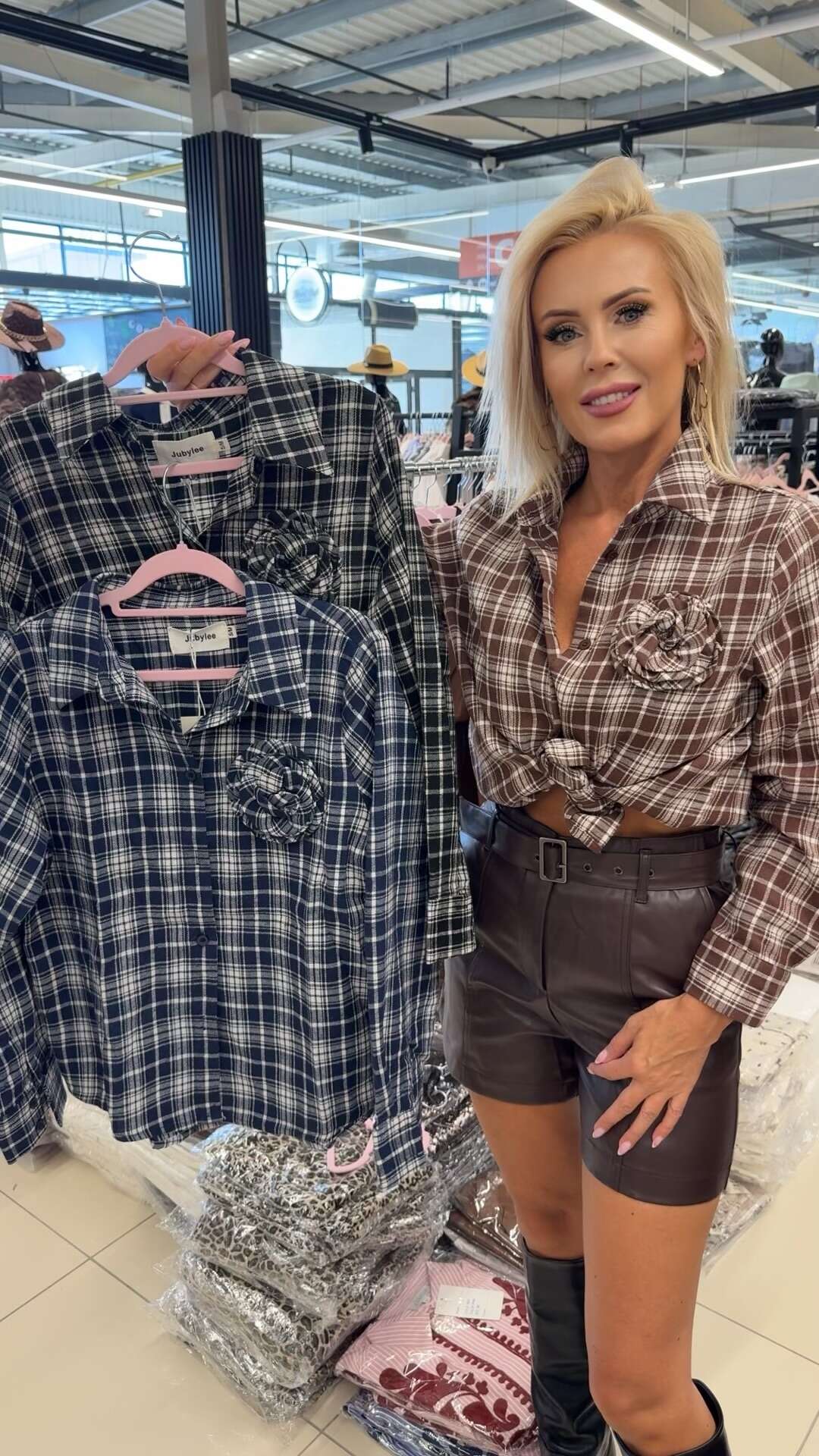 Cropped Faux leather Jacket