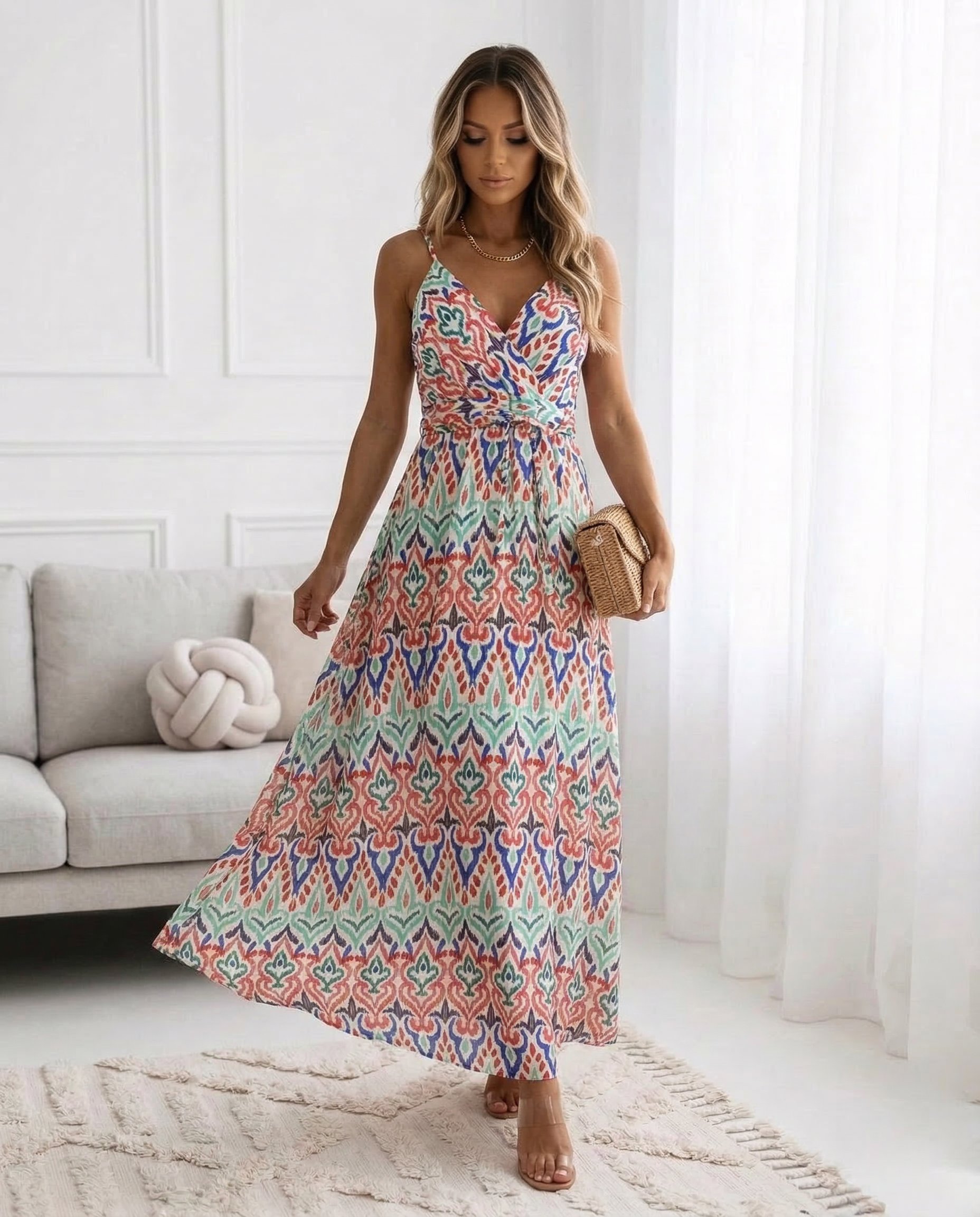 Sukienka FLORAL GOLD Miss Sara Twine