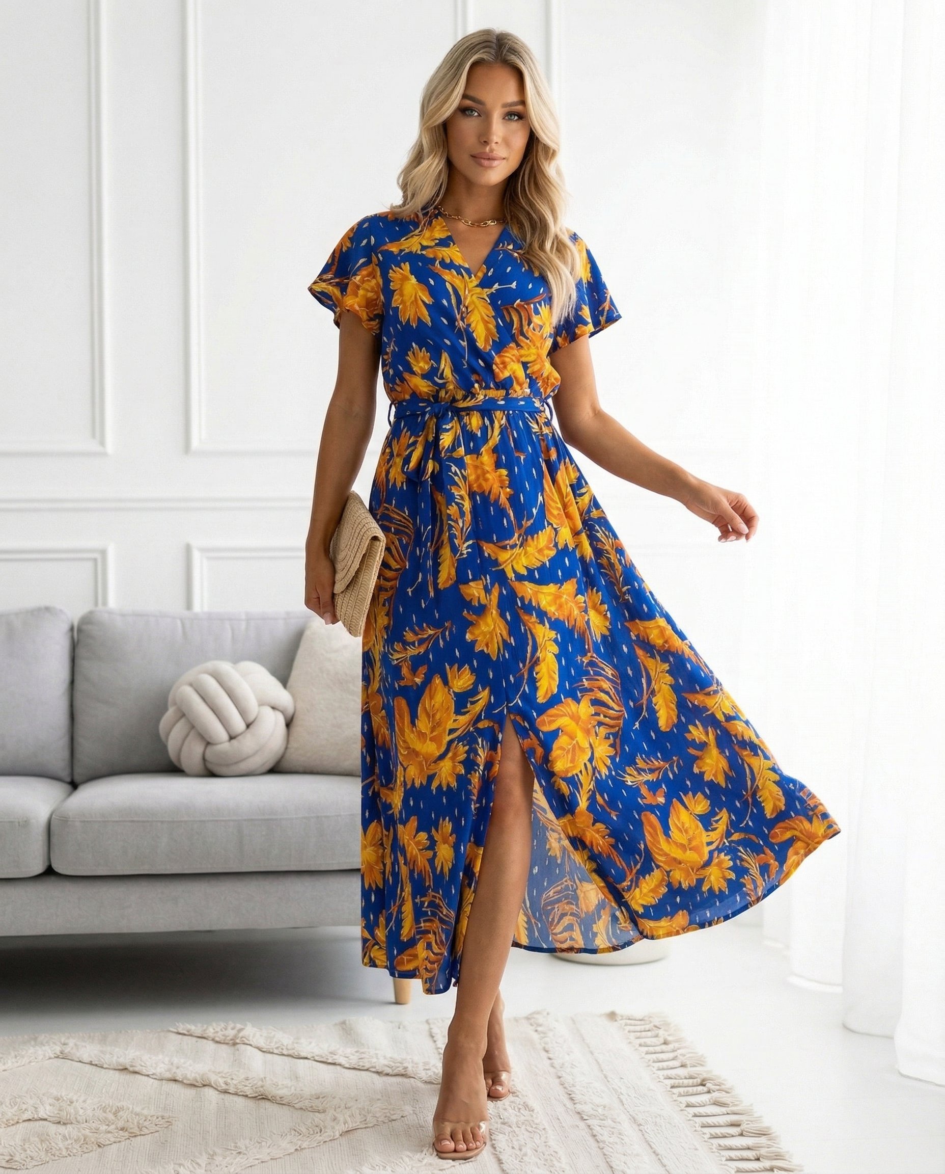 Sukienka INSOMNIA GOLD Miss Sara Sleeves