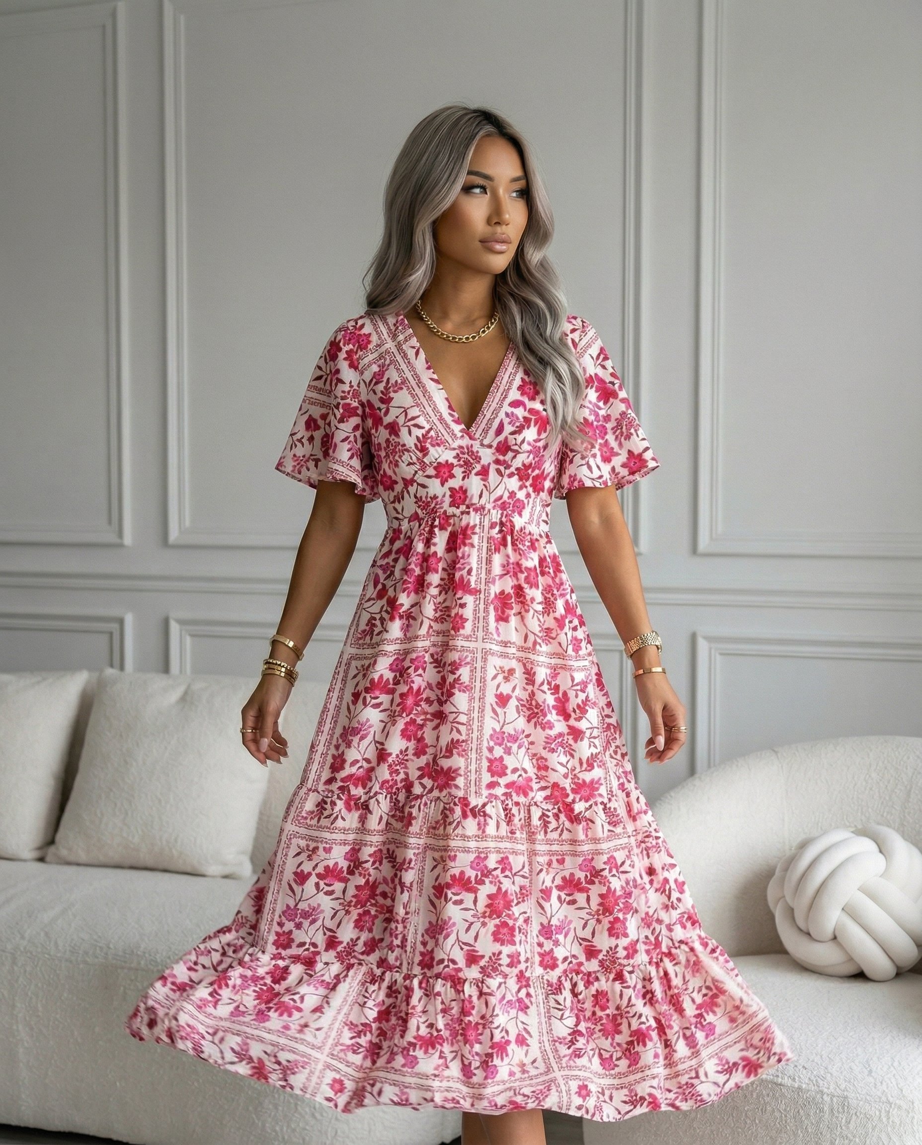 Sukienka LIKOPEN Miss Sara Ruffles