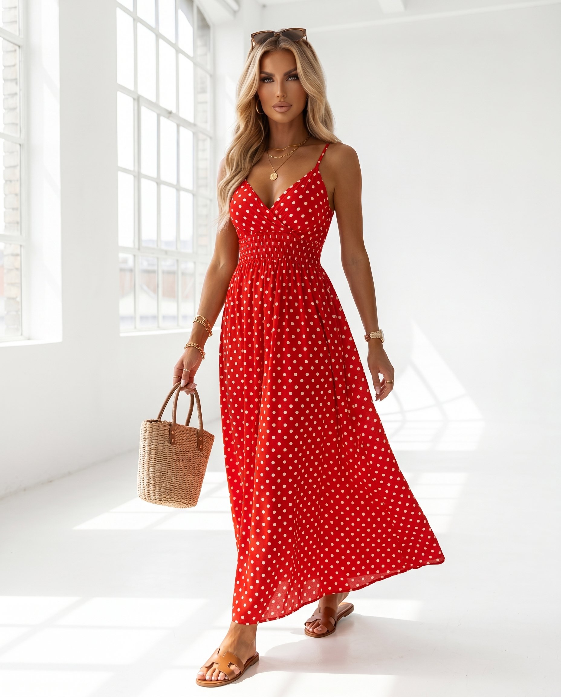 Sukienka DOTS Miss Sara SLIM