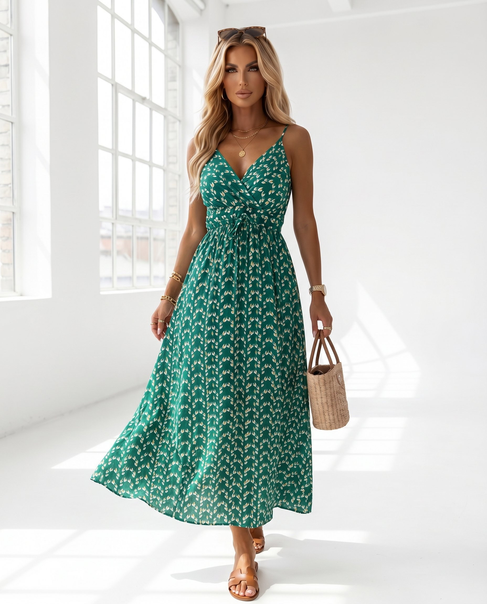 Sukienka BOTTEGA GOLD Miss Sara Slim