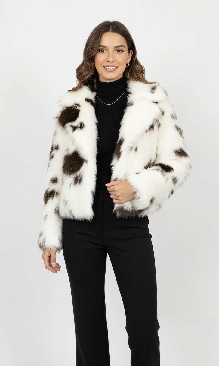 Cropped Faux leather Jacket
