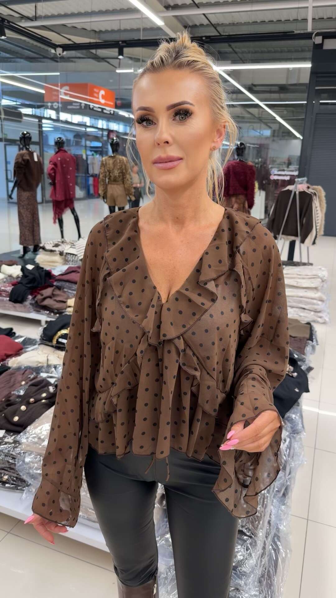 Cropped Faux leather Jacket