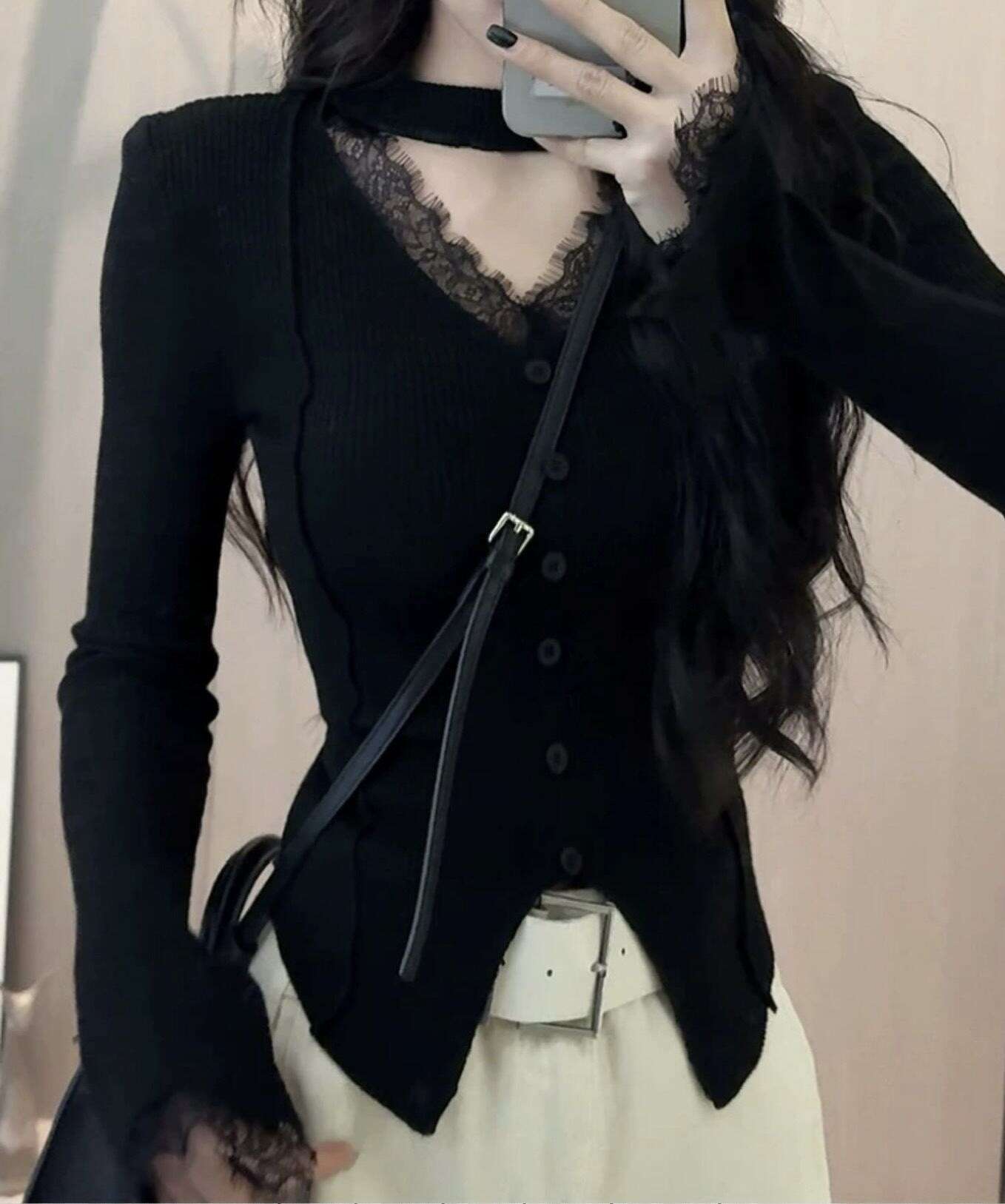 Cropped Faux leather Jacket
