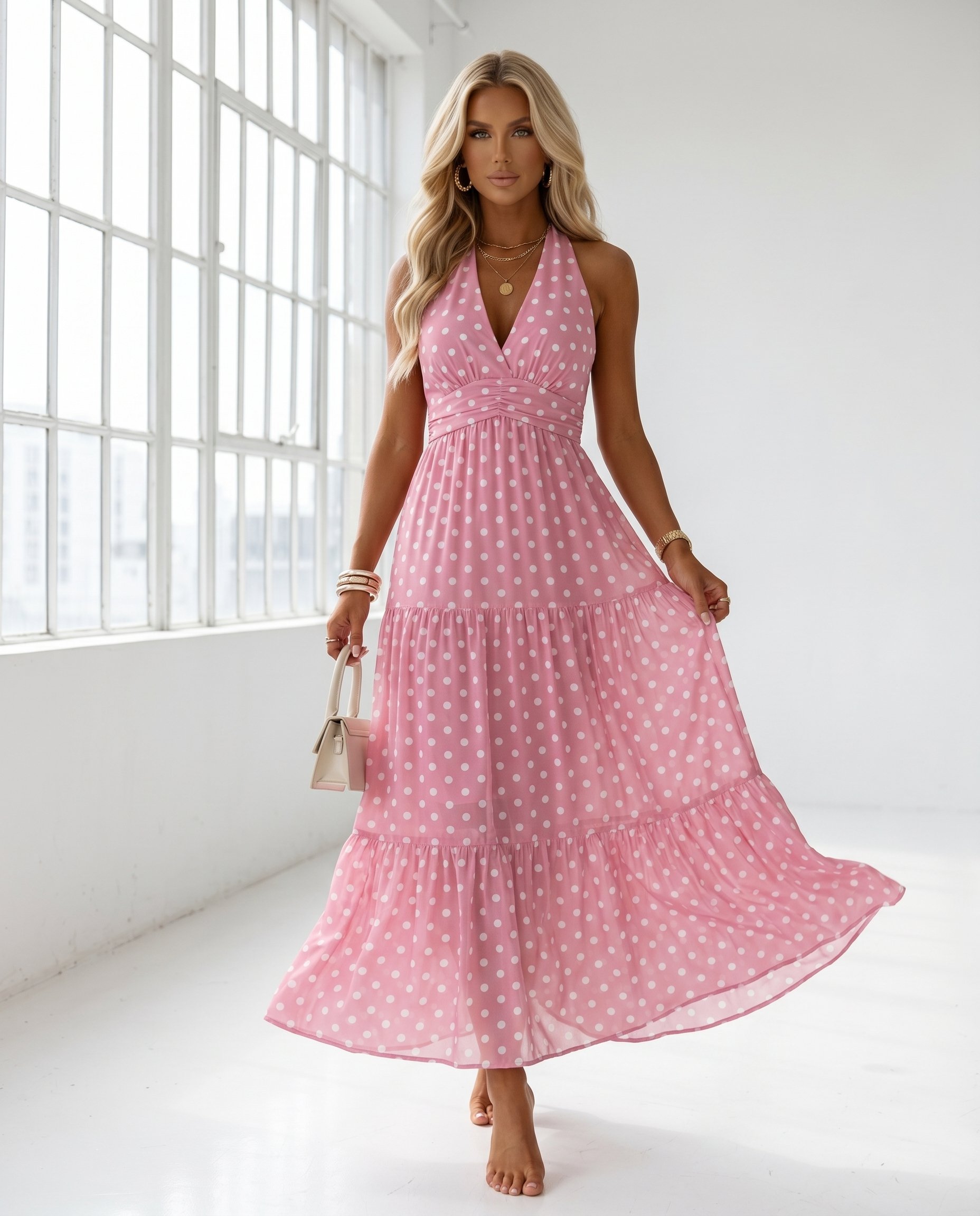 Sukienka DOTS EDITION Miss Sara Open Back - 2