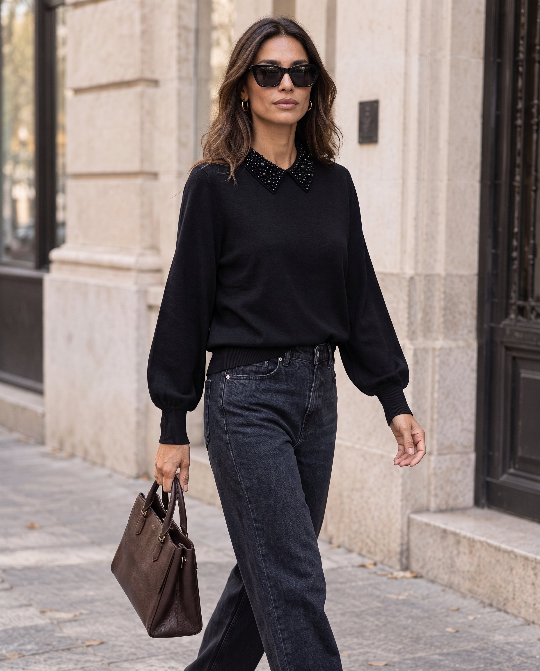 Cropped Faux leather Jacket