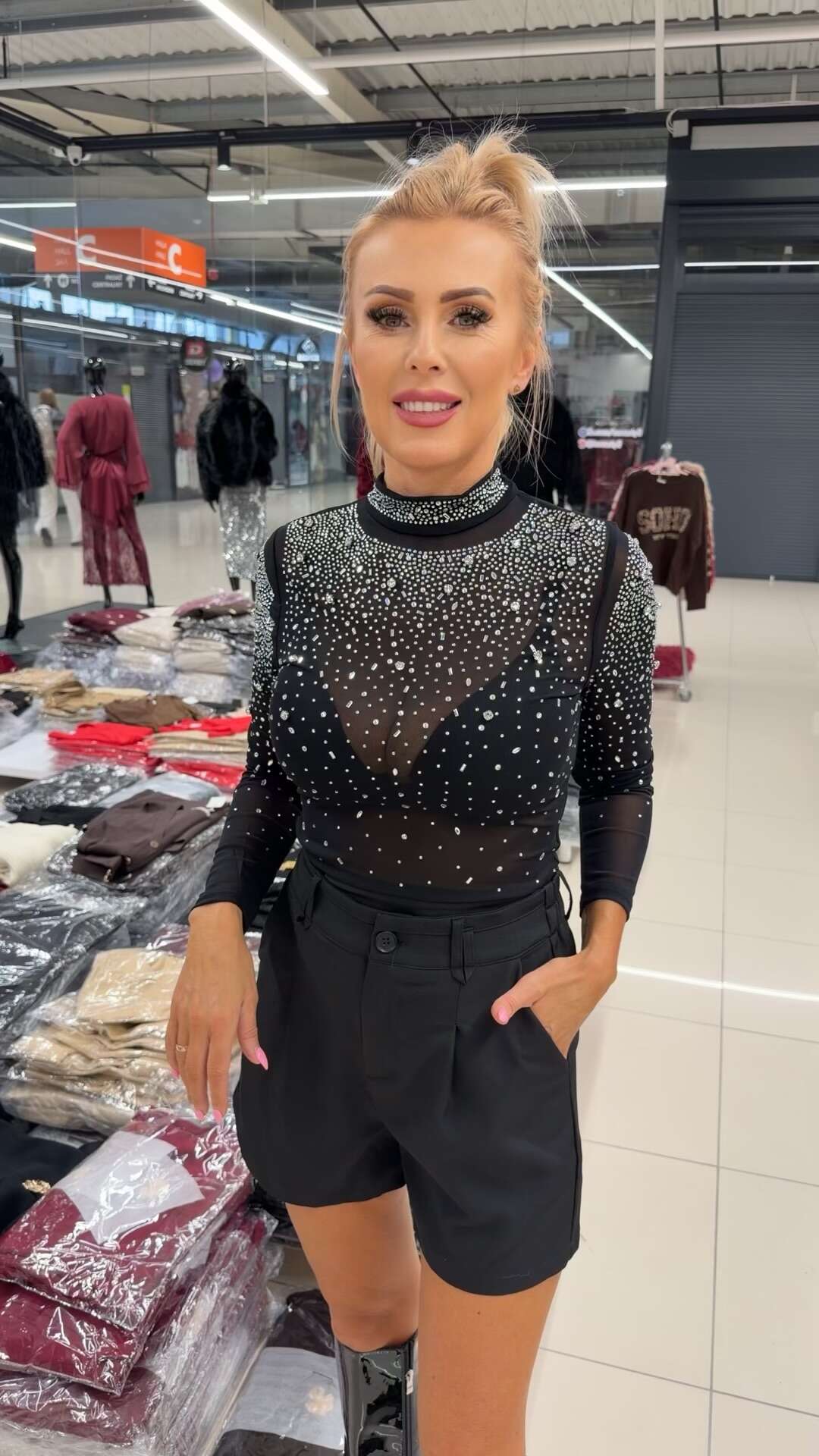 Cropped Faux leather Jacket