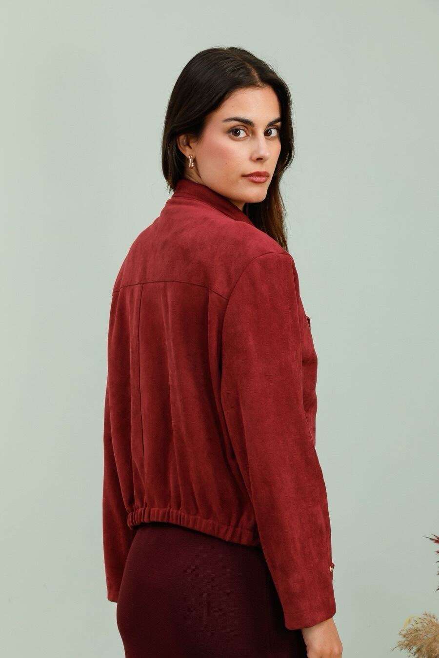 Cropped Faux leather Jacket