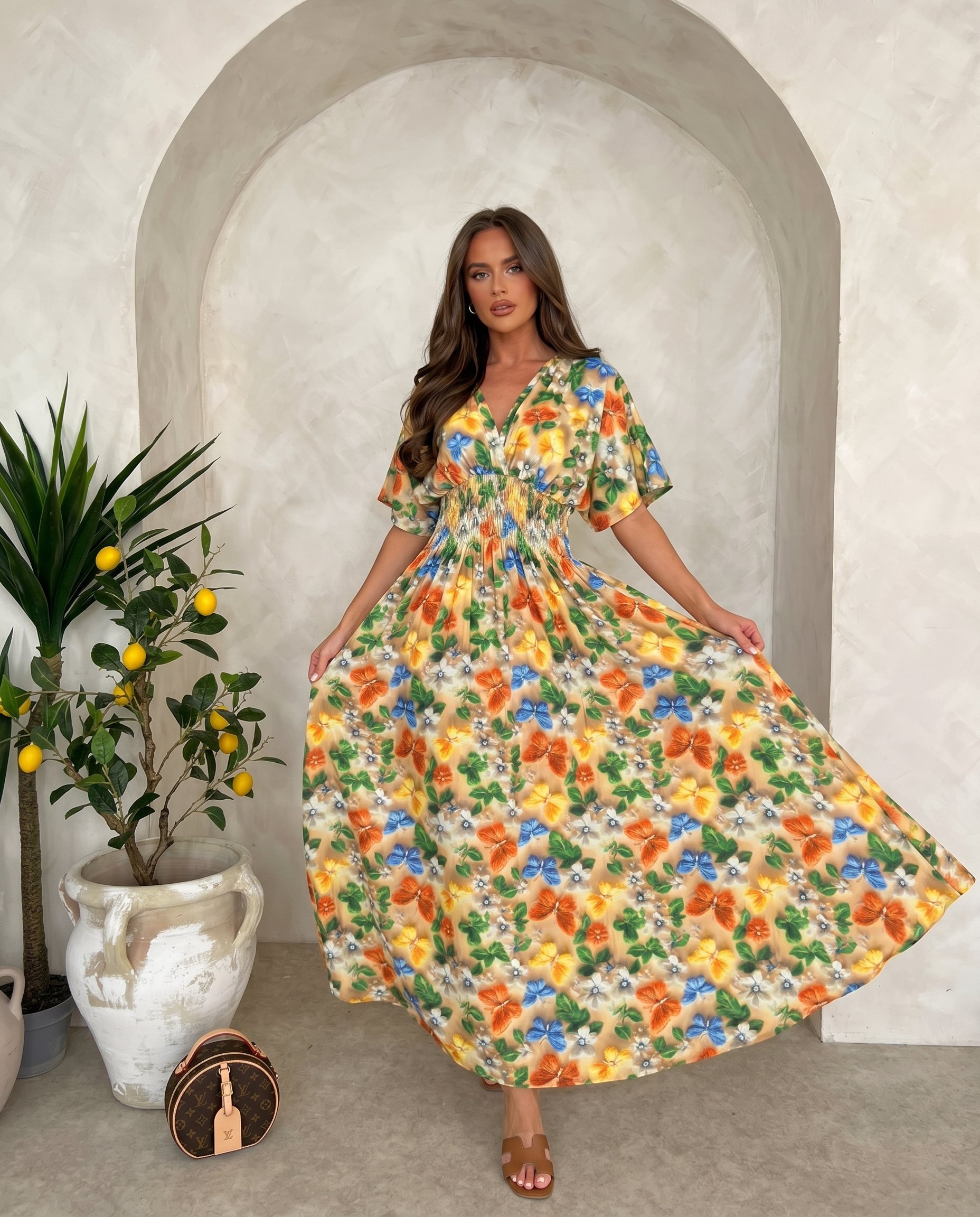 Sukienka BUTTERFLY Zimny Materiał