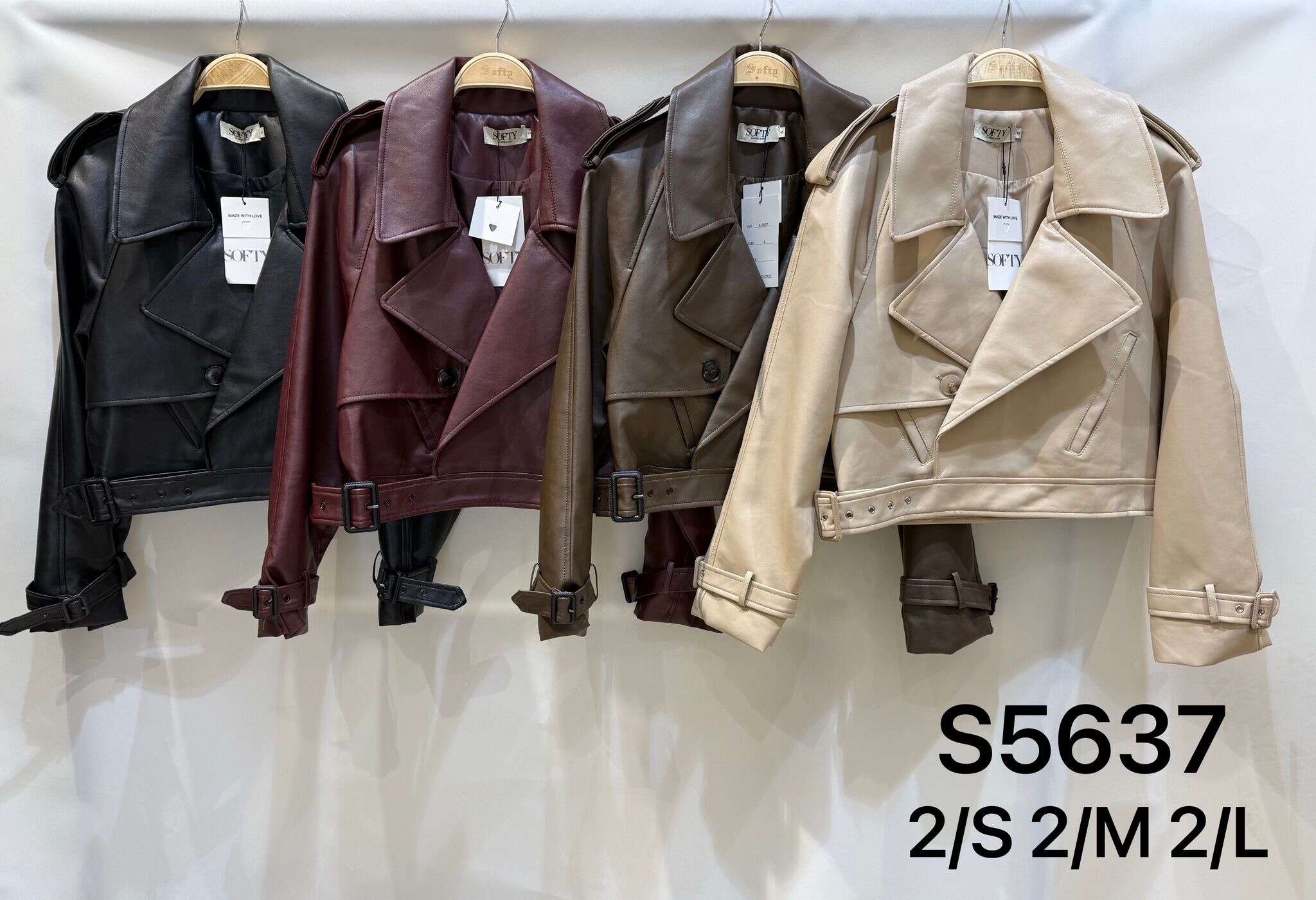 Cropped Faux leather Jacket