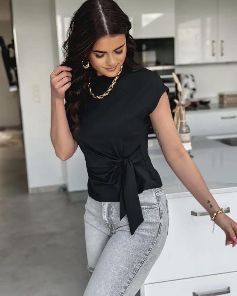 Cropped Faux leather Jacket