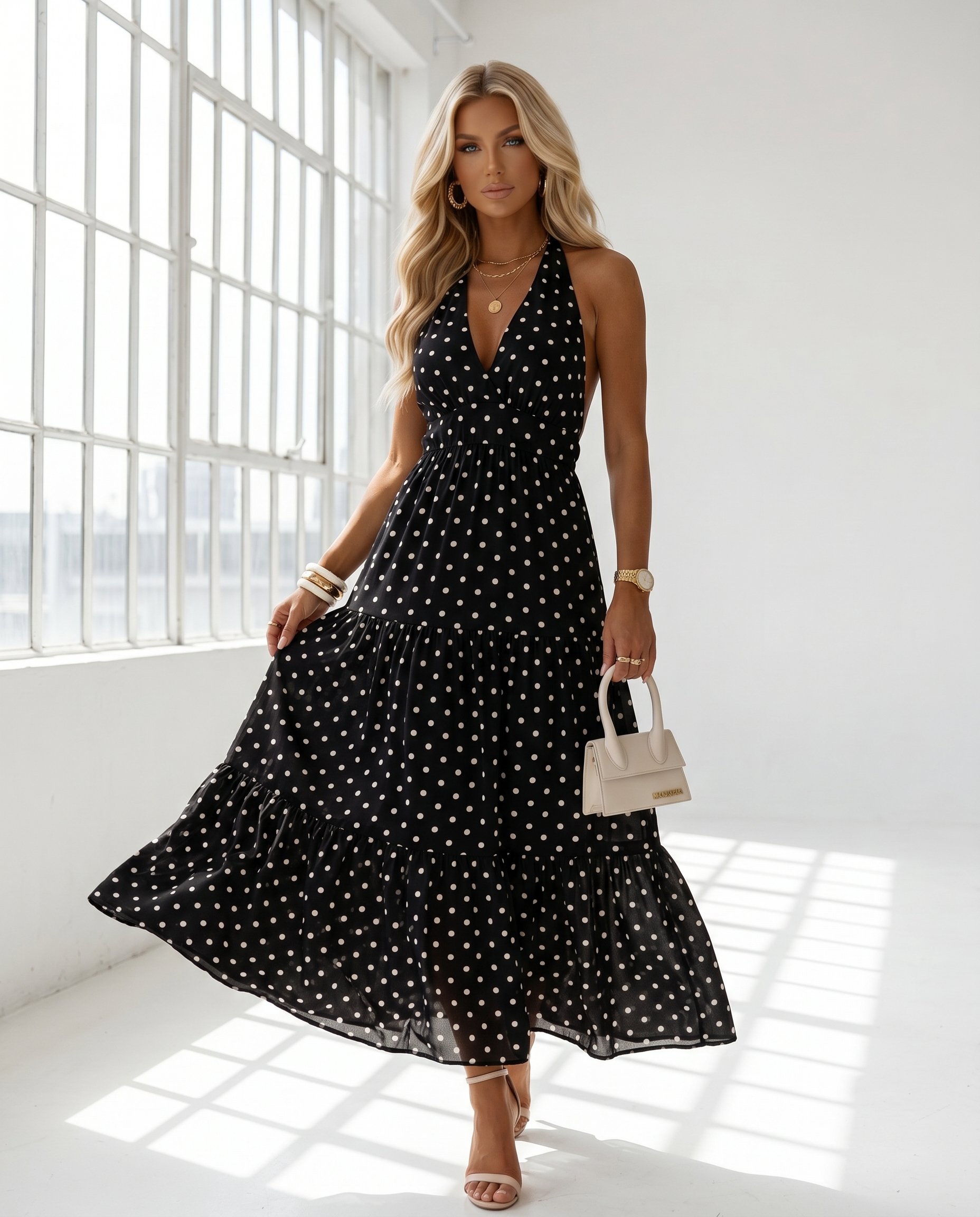 Sukienka DOTS EDITION Miss Sara Open Back - 4