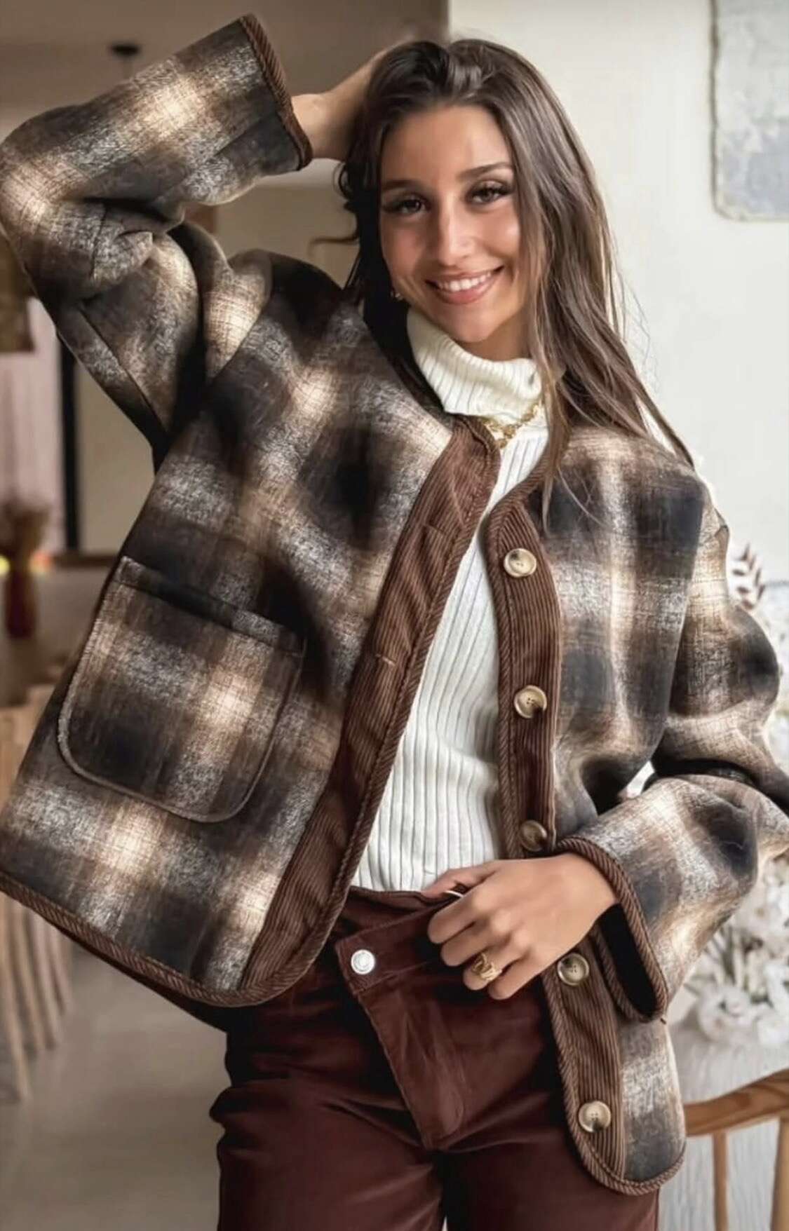 Cropped Faux leather Jacket