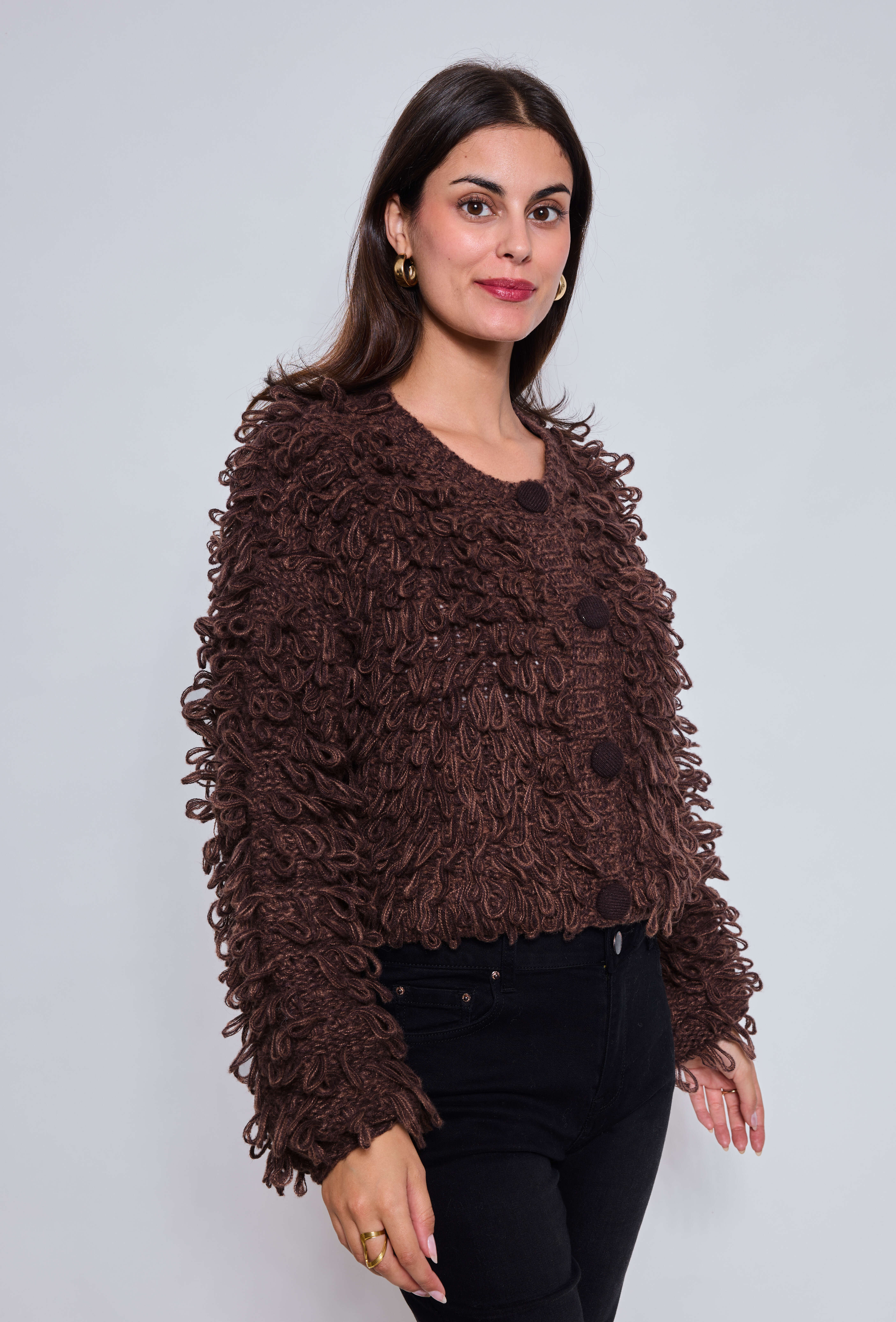 Cropped Faux leather Jacket