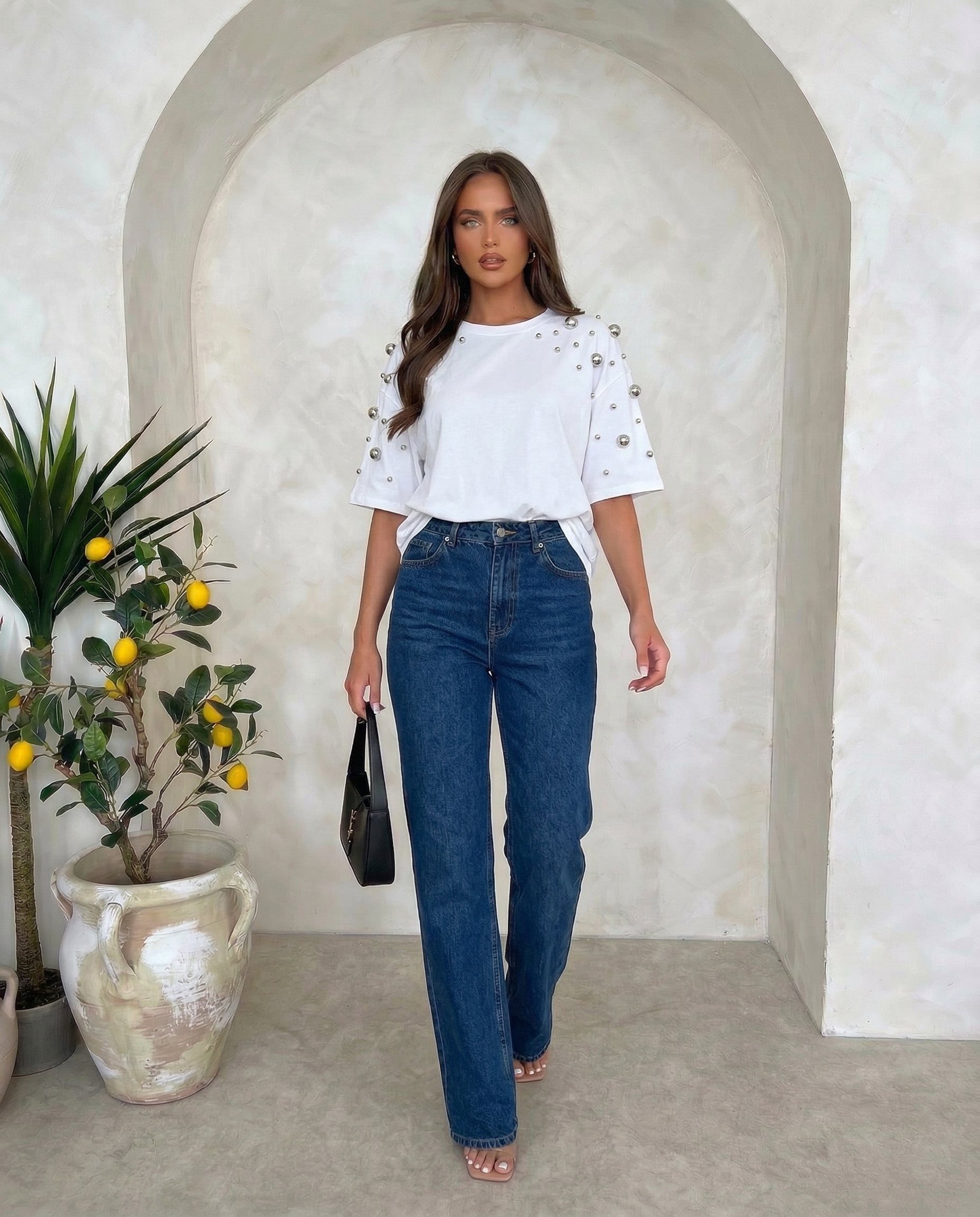 Cropped Faux leather Jacket