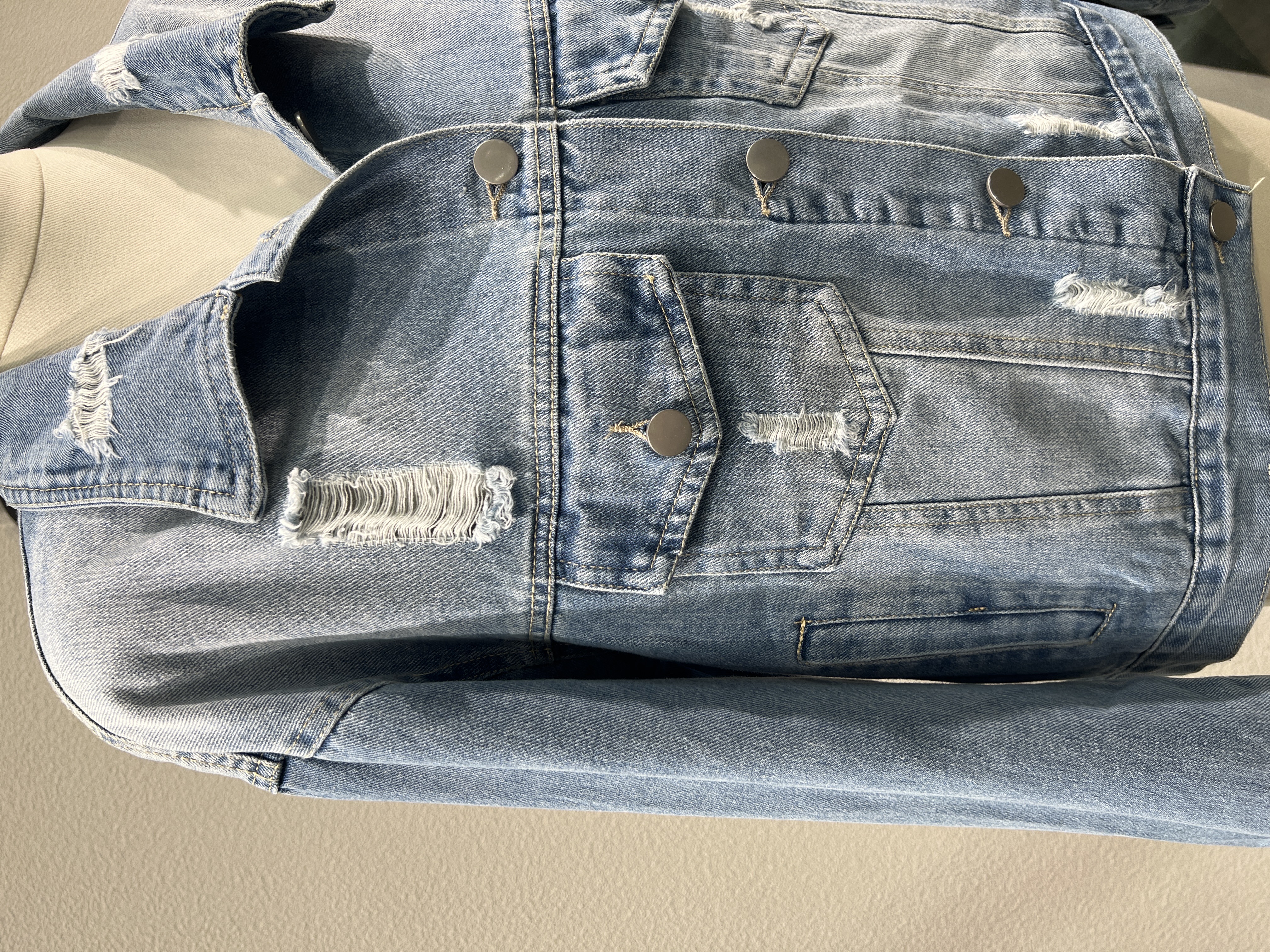 Cropped Faux leather Jacket