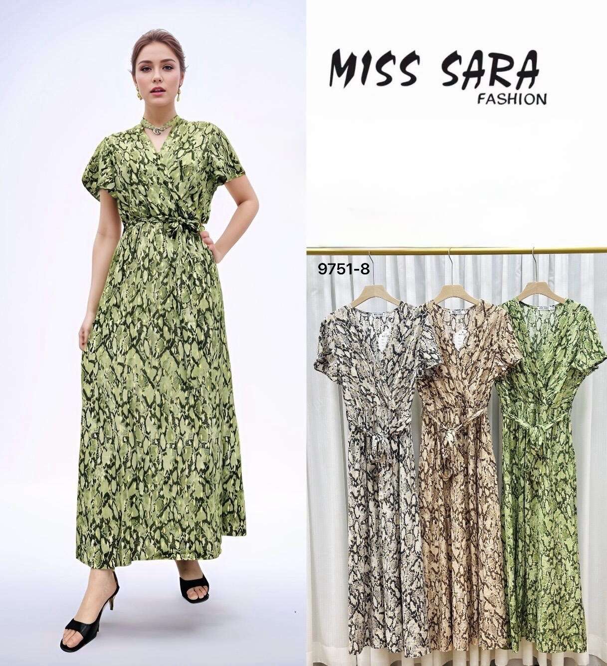 Sukienka SNAKE Miss Sara Sleeves