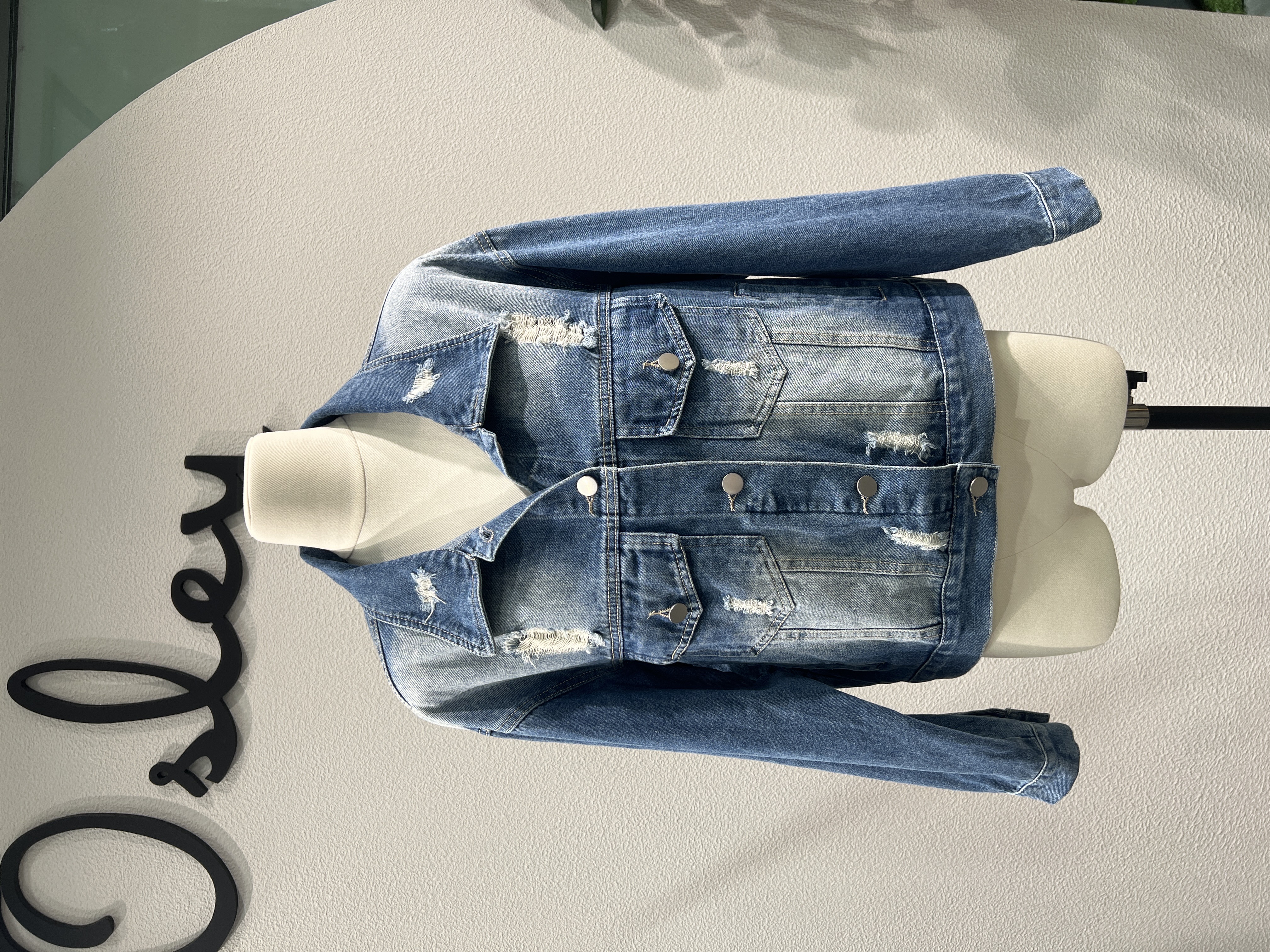 Cropped Faux leather Jacket