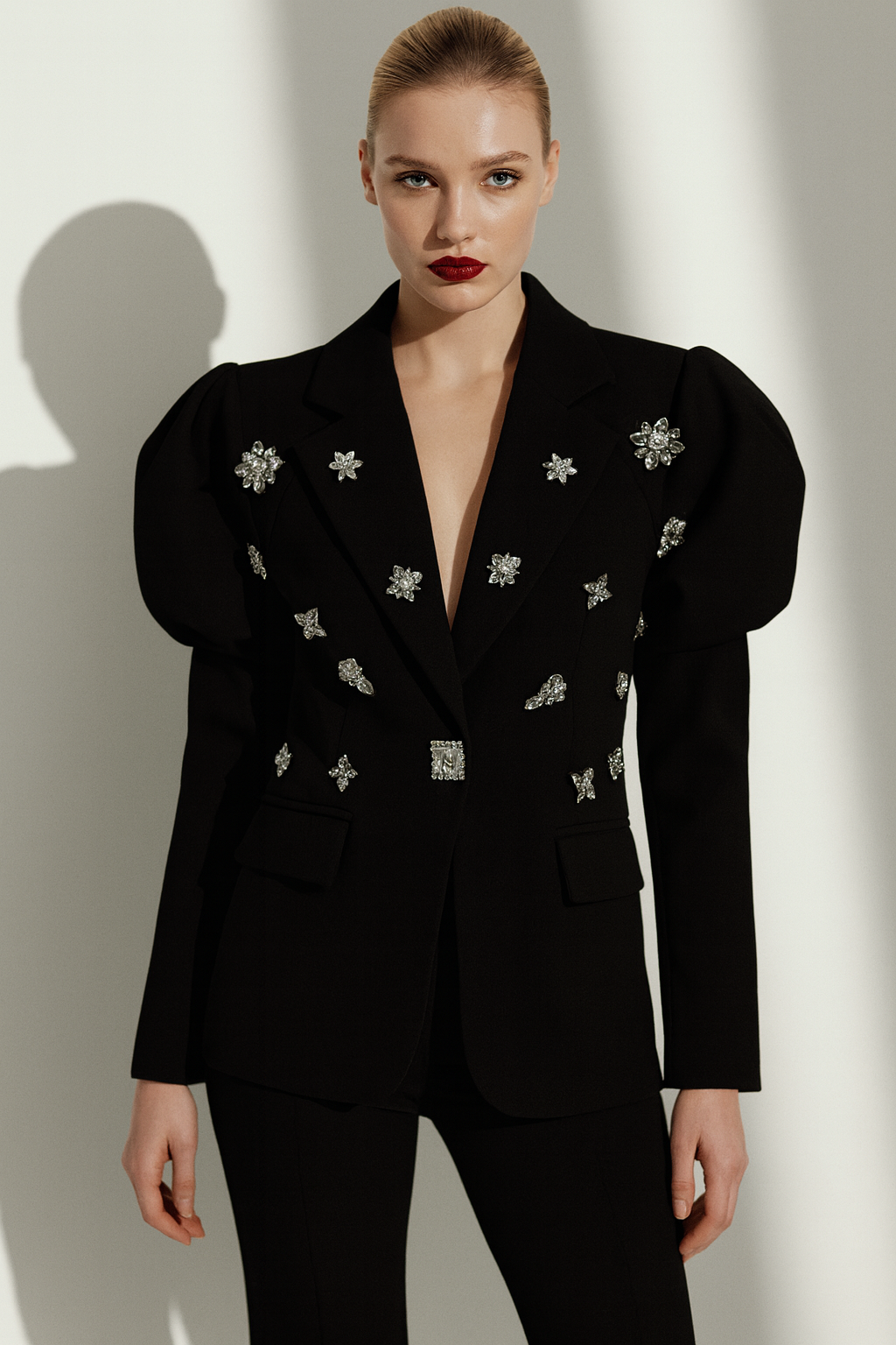 Cropped Faux leather Jacket