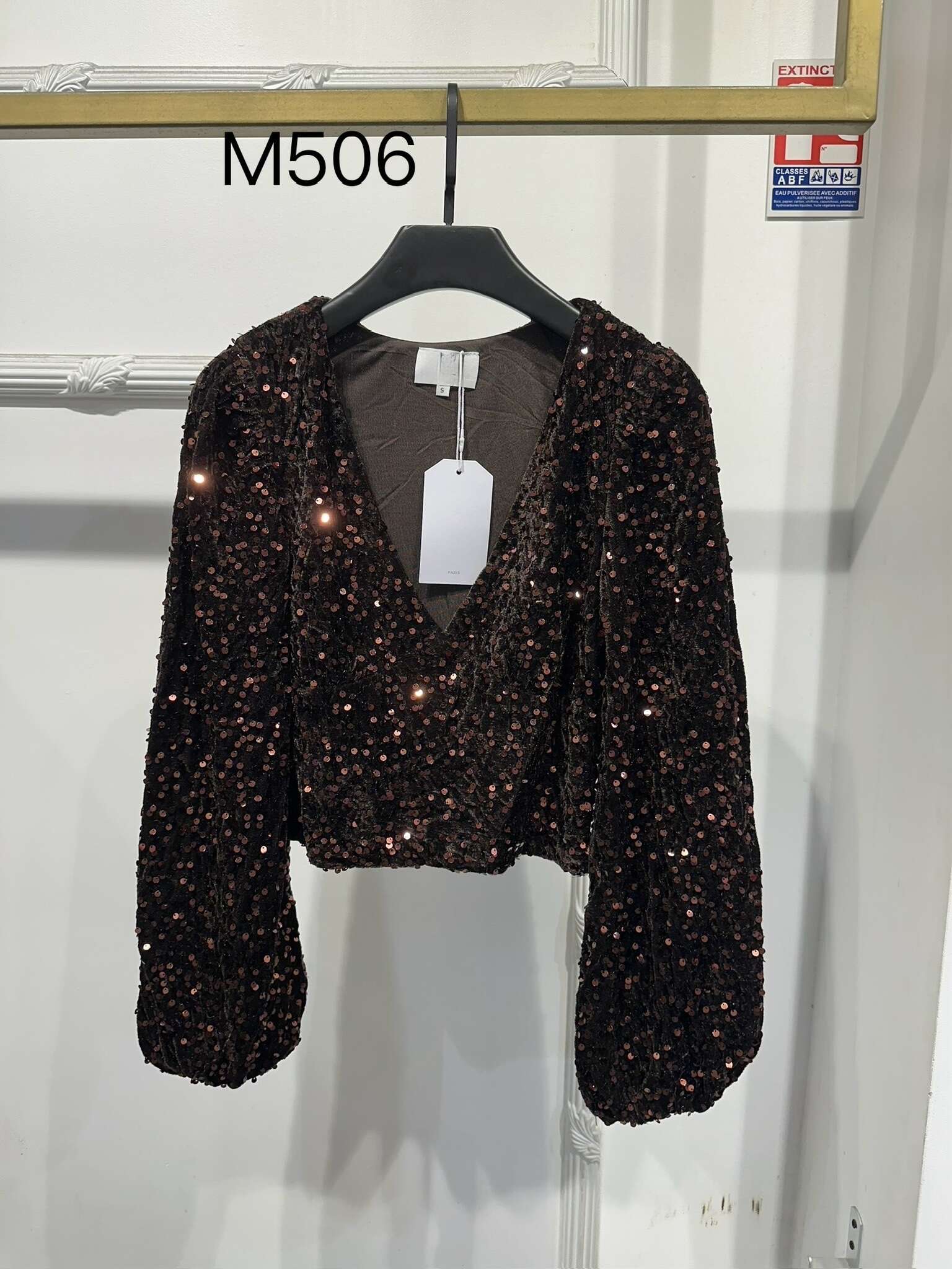 Cropped Faux leather Jacket