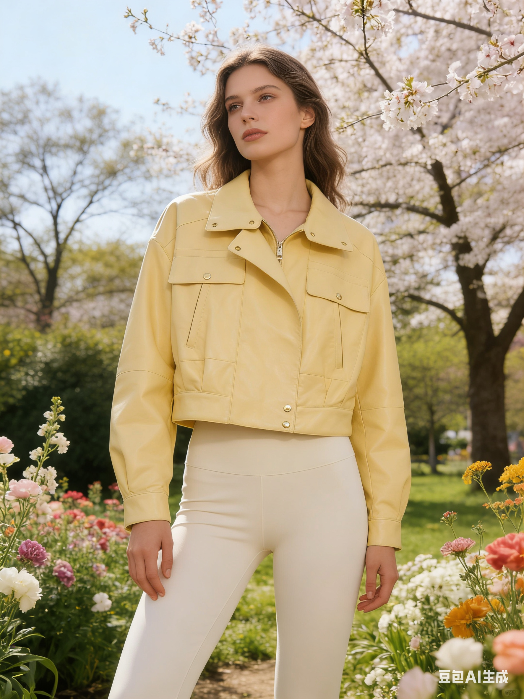 Cropped Faux leather Jacket