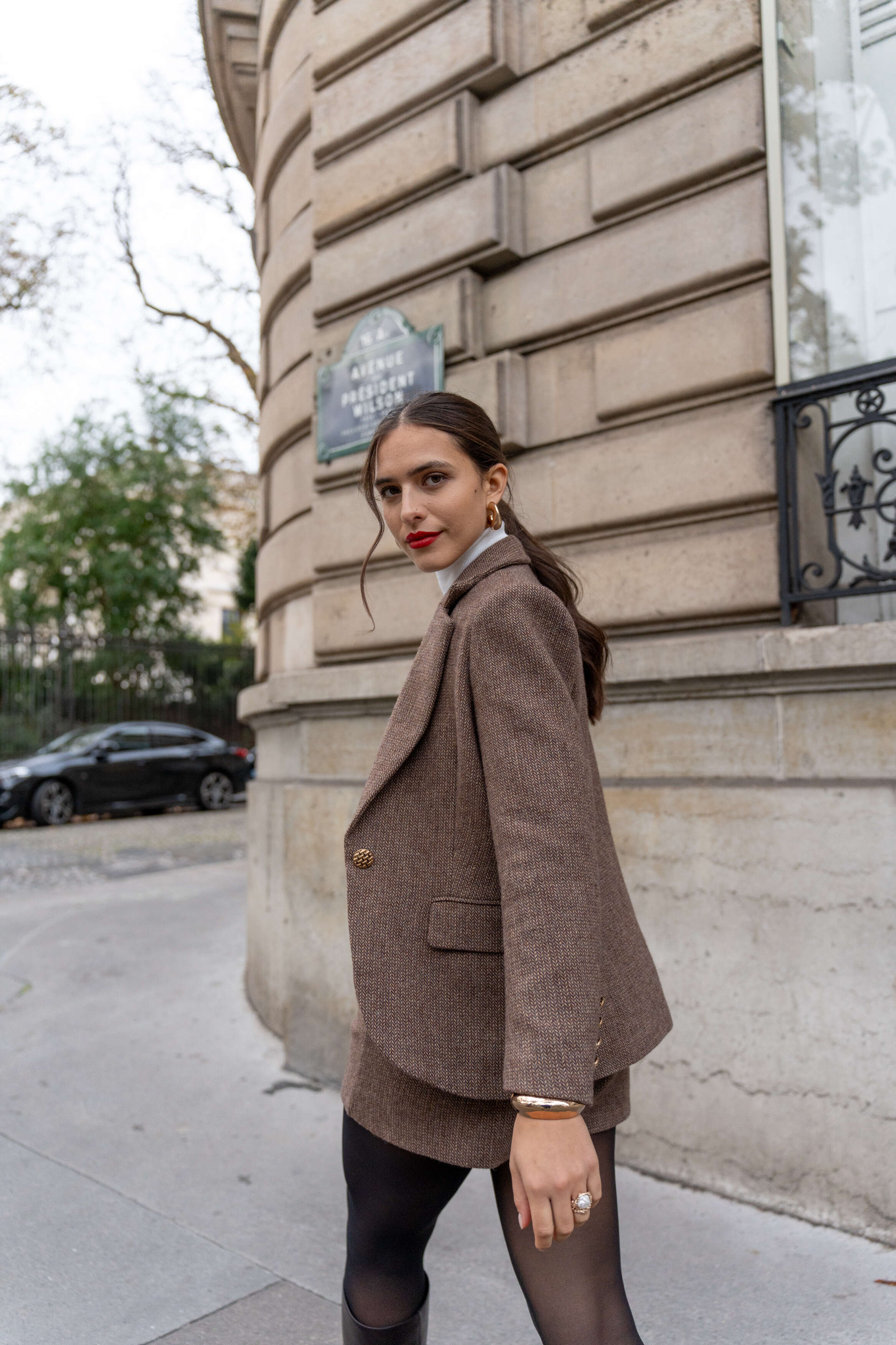 Cropped Faux leather Jacket