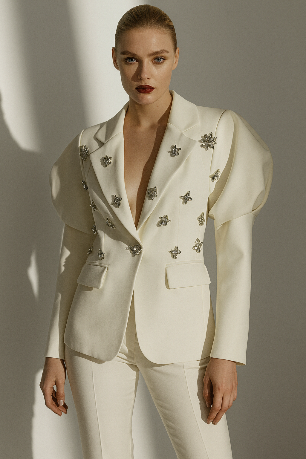 Cropped Faux leather Jacket