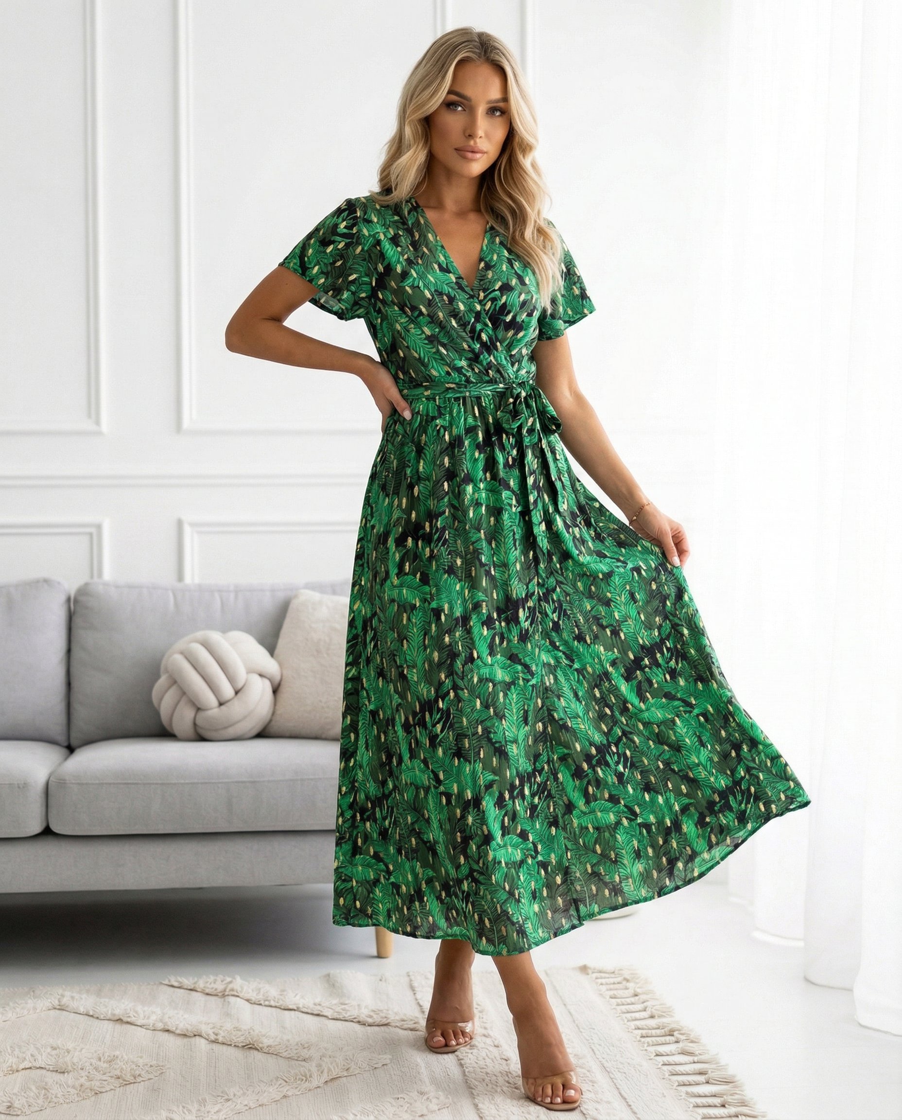 Sukienka BLUE LAGOON Miss Sara Sleeves