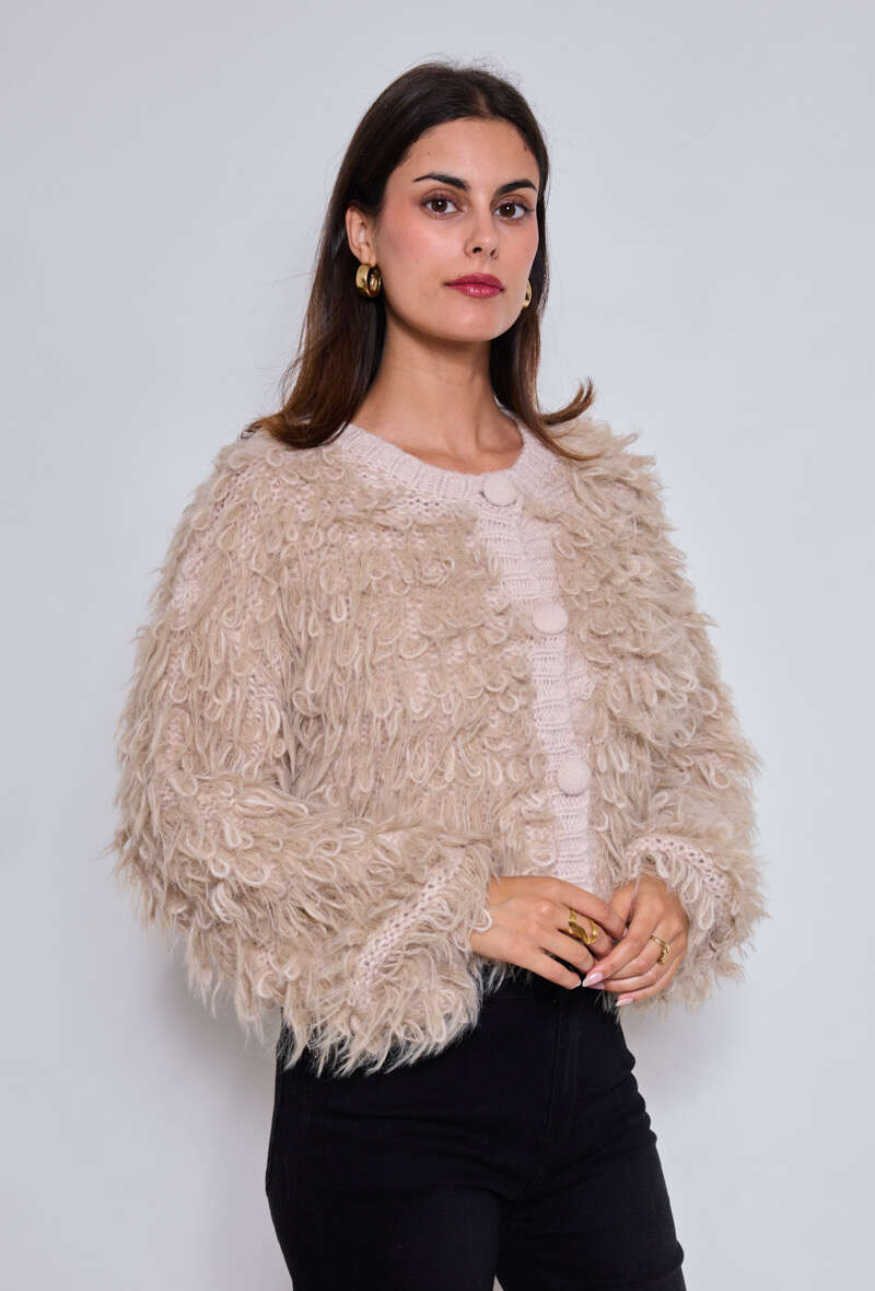Cropped Faux leather Jacket