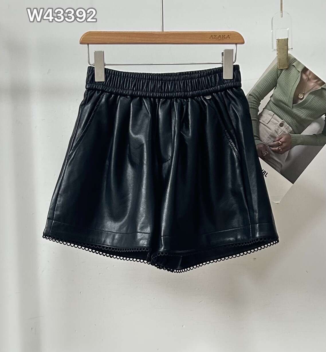 Cropped Faux leather Jacket