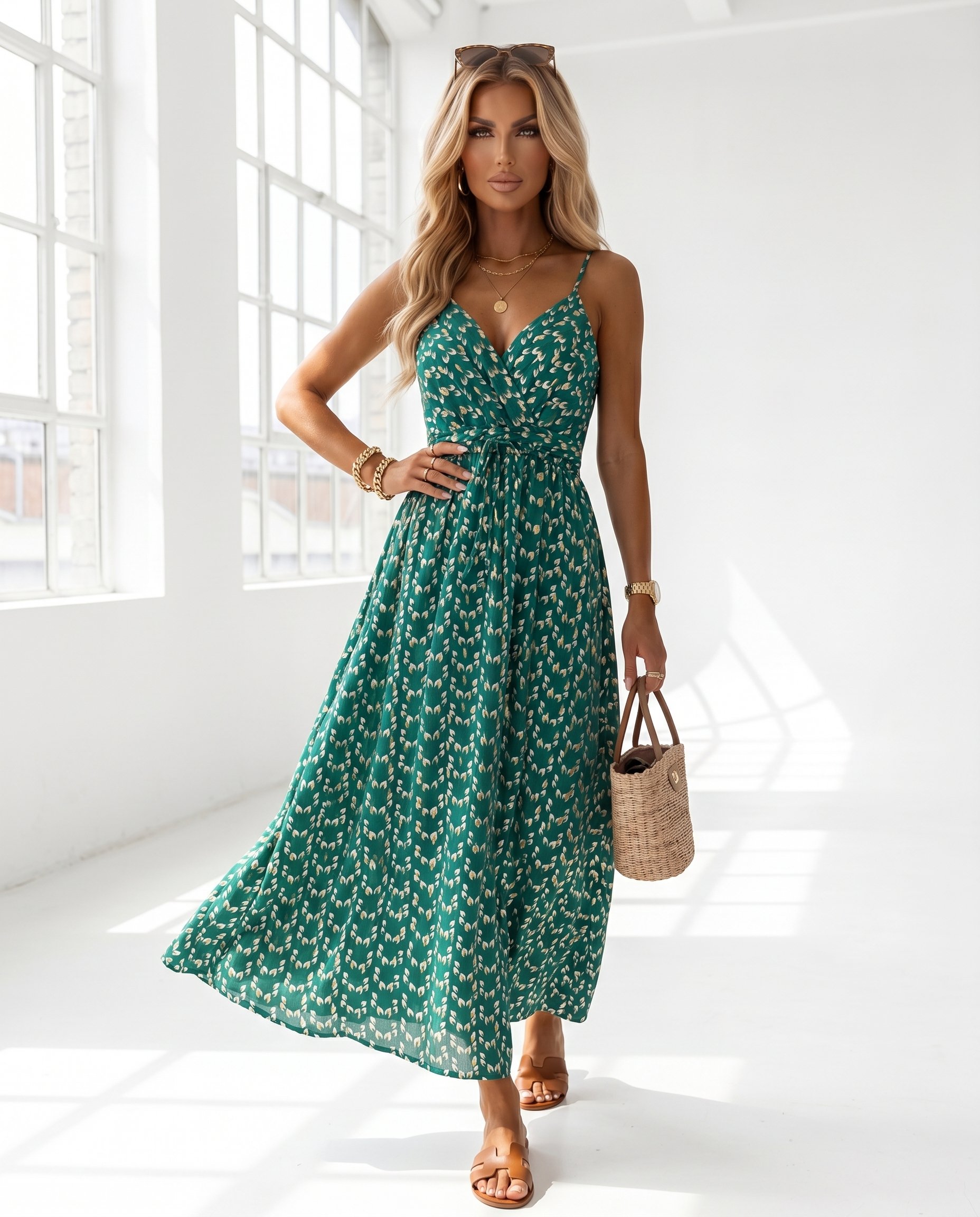 Sukienka BOTTEGA GOLD Miss Sara Slim - 3