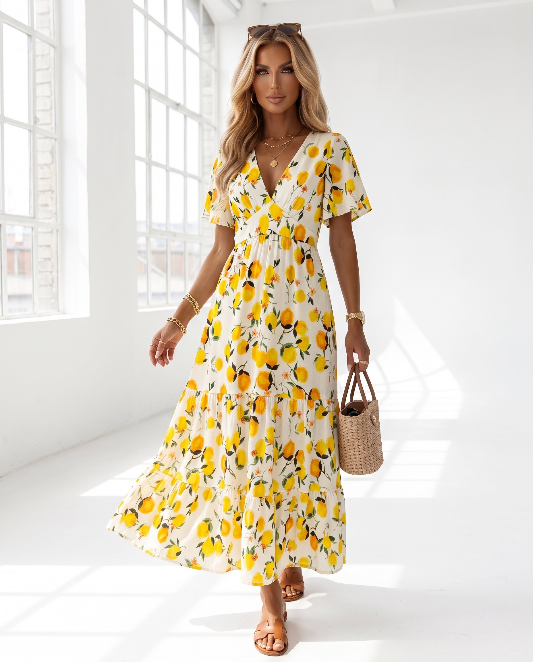 Sukienka CITRONELLA Miss Sara Ruffles