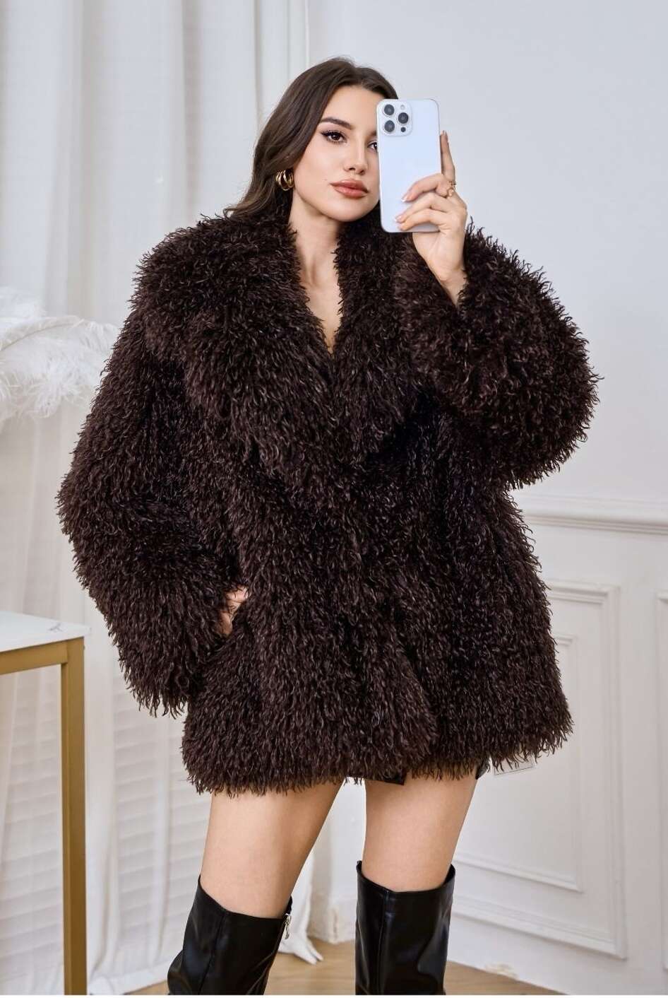 Cropped Faux leather Jacket