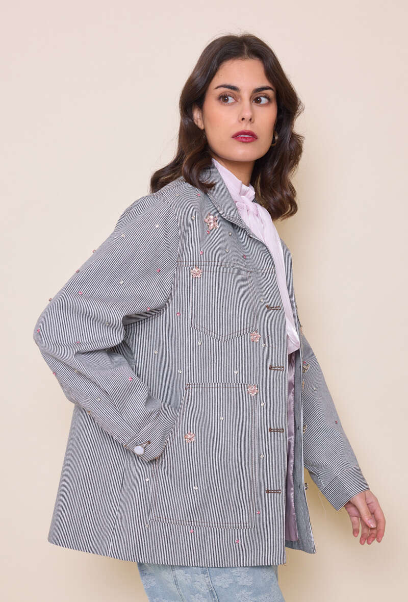 Cropped Faux leather Jacket