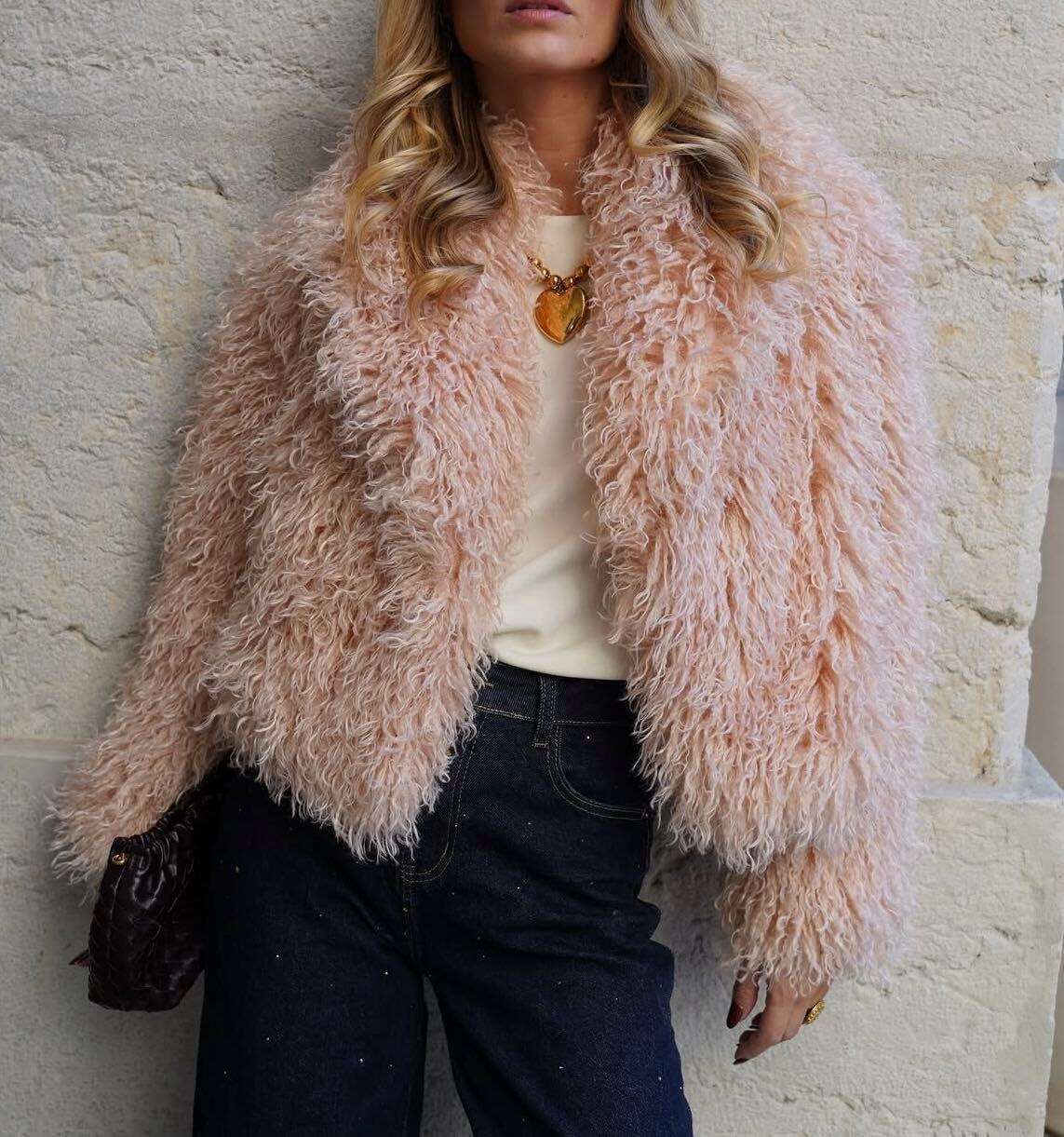 Cropped Faux leather Jacket
