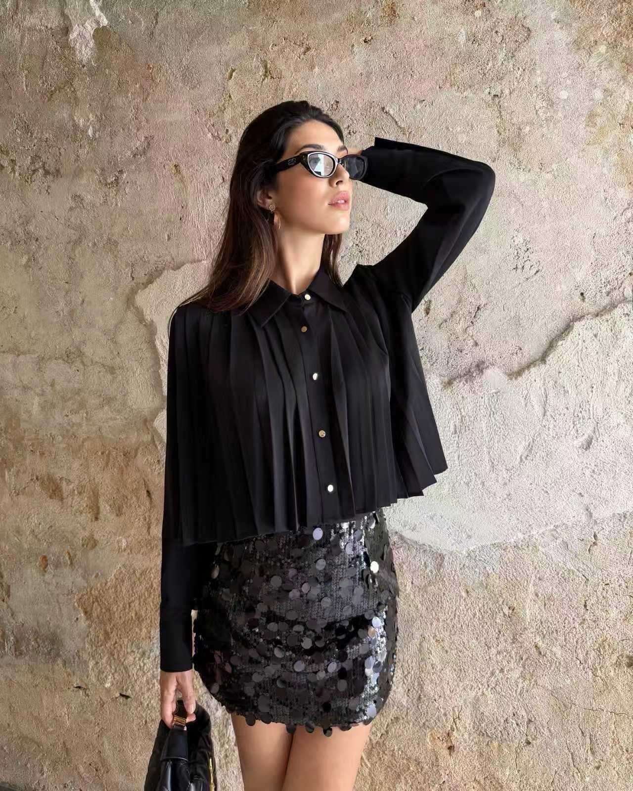 Cropped Faux leather Jacket