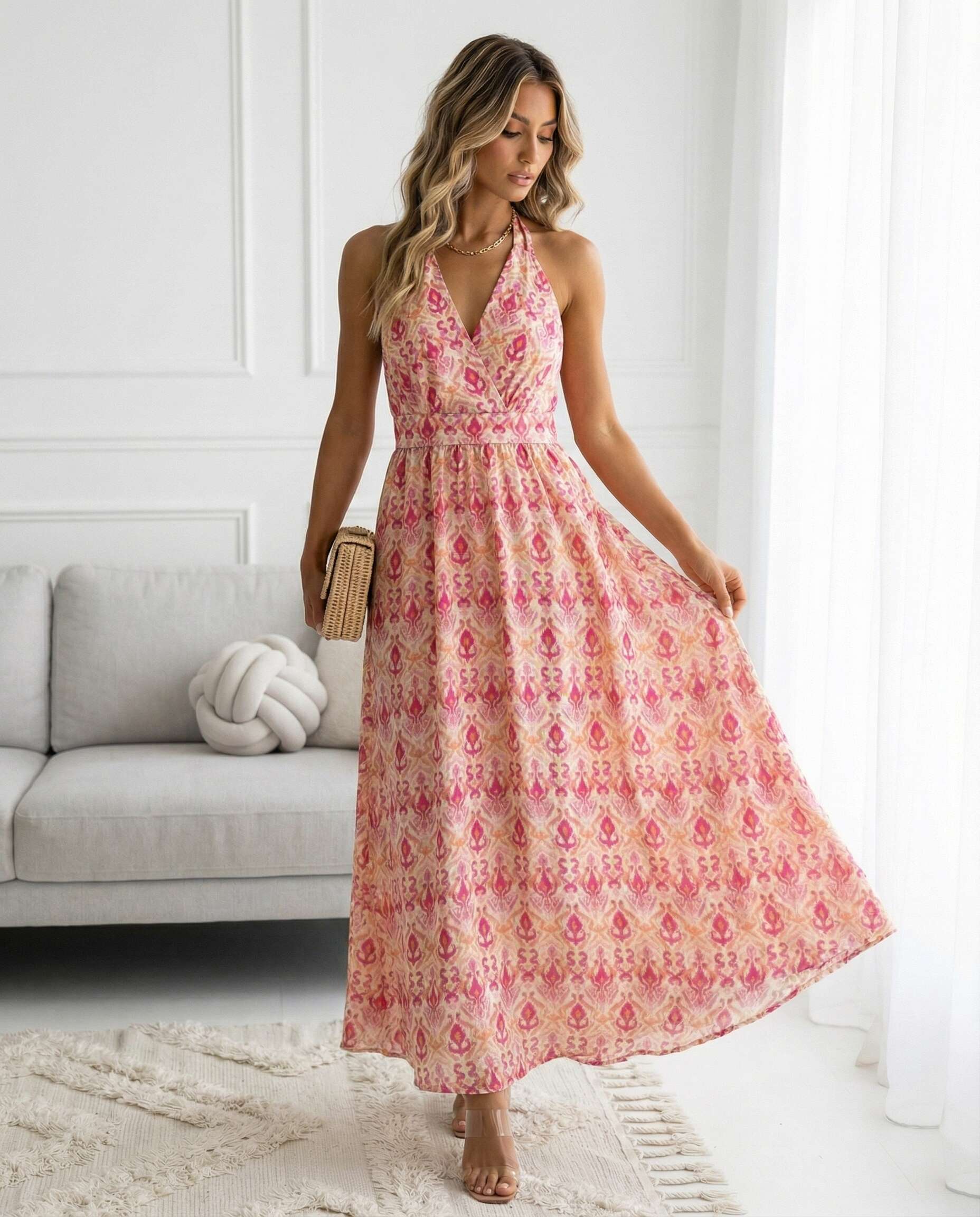 Sukienka GARDENIA Miss Sara Open Back