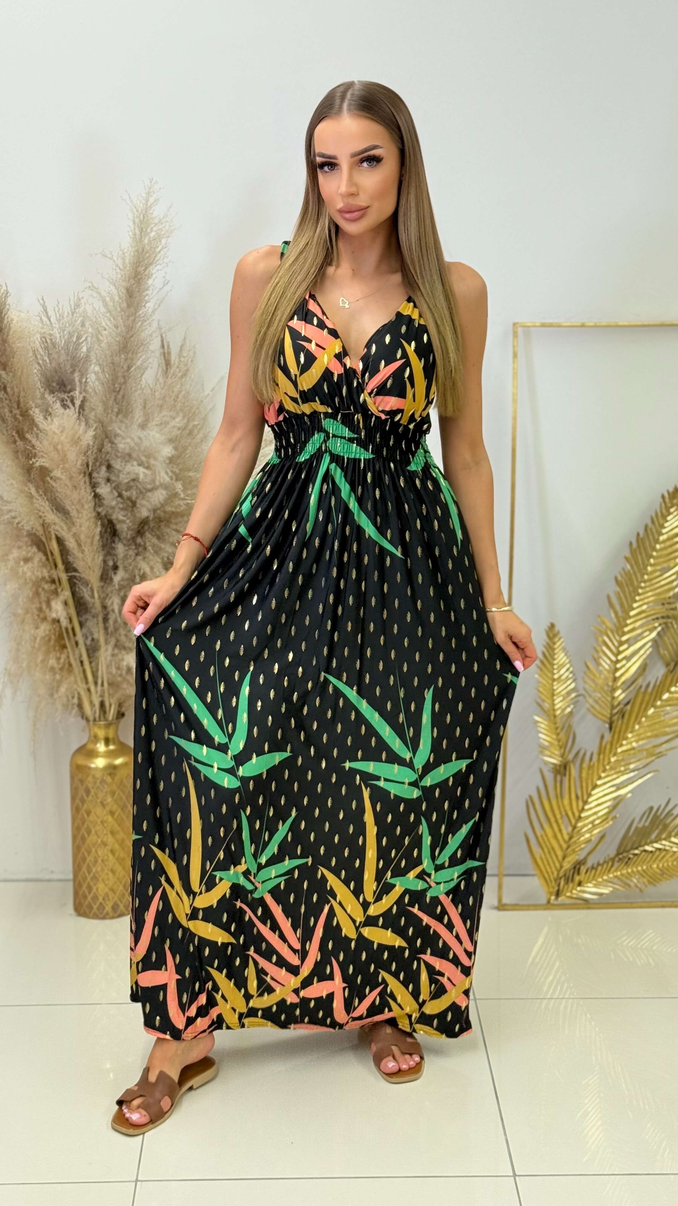 Sukienka TROPICANA Zimny Materiał