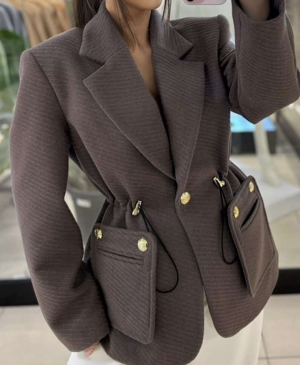 Cropped Faux leather Jacket